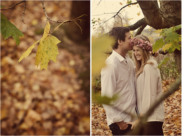 Vintage Autumn Pre-Wedding Engagement Session Surrey