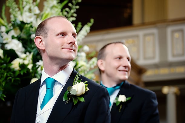 wedding at RIBA Gallery and Marylebone Parish