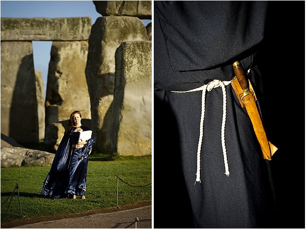 wedding handfastening ceremony at Stonehenge
