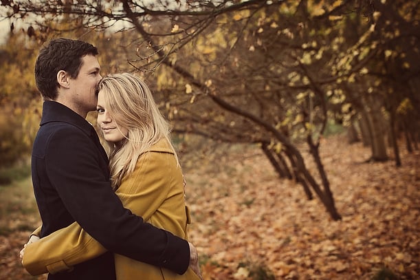Vintage Autumn Pre-Wedding Engagement Session Surrey