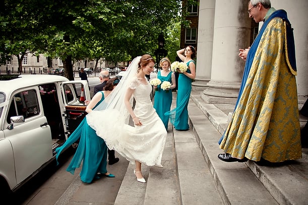 wedding at RIBA Gallery and Marylebone Parish