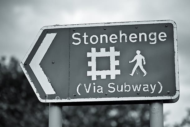 wedding handfastening ceremony at Stonehenge