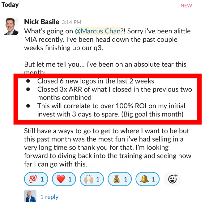 Verified client result screenshot