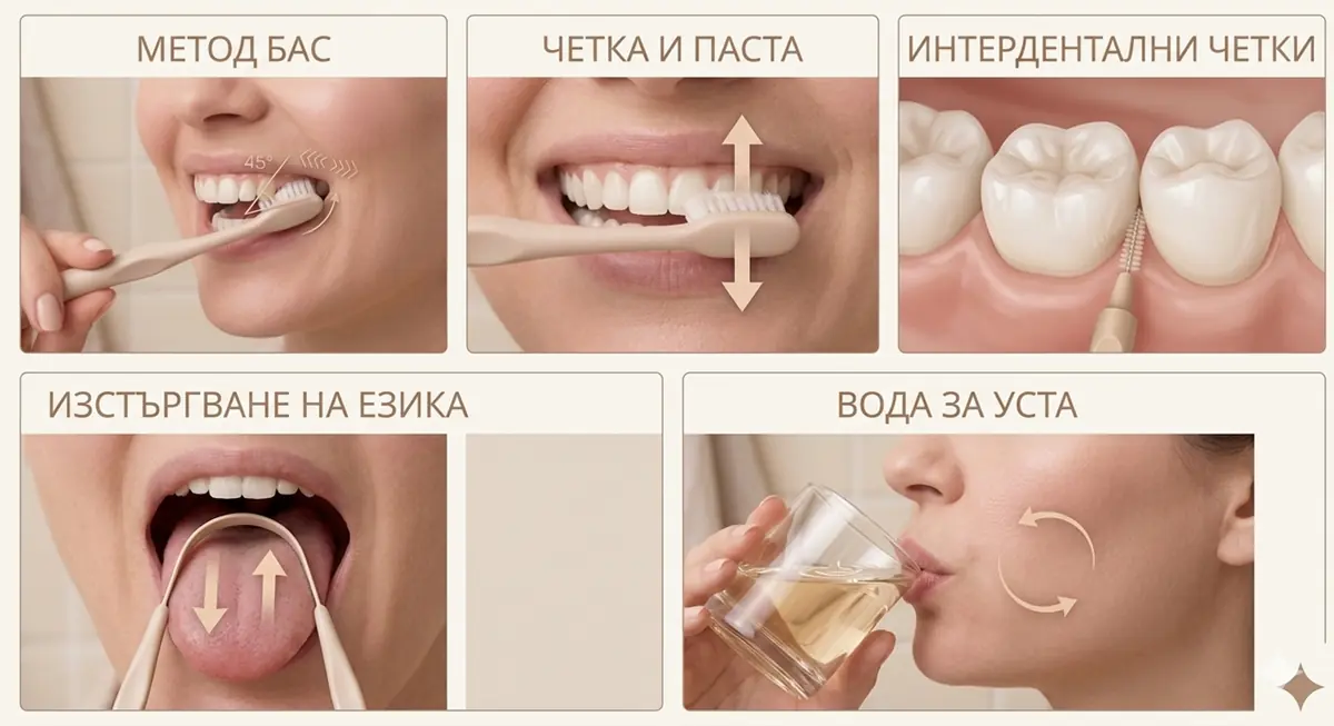 Лесно почистване на зъбите и венците, 4 стъпки към добра орална хигиена OralBioBg Лесно почистване на зъбите и венците, 4 стъпки към добра орална хигиена OralBioBg