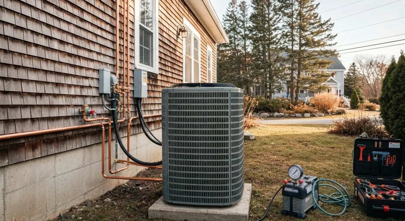 Central air conditioning installation