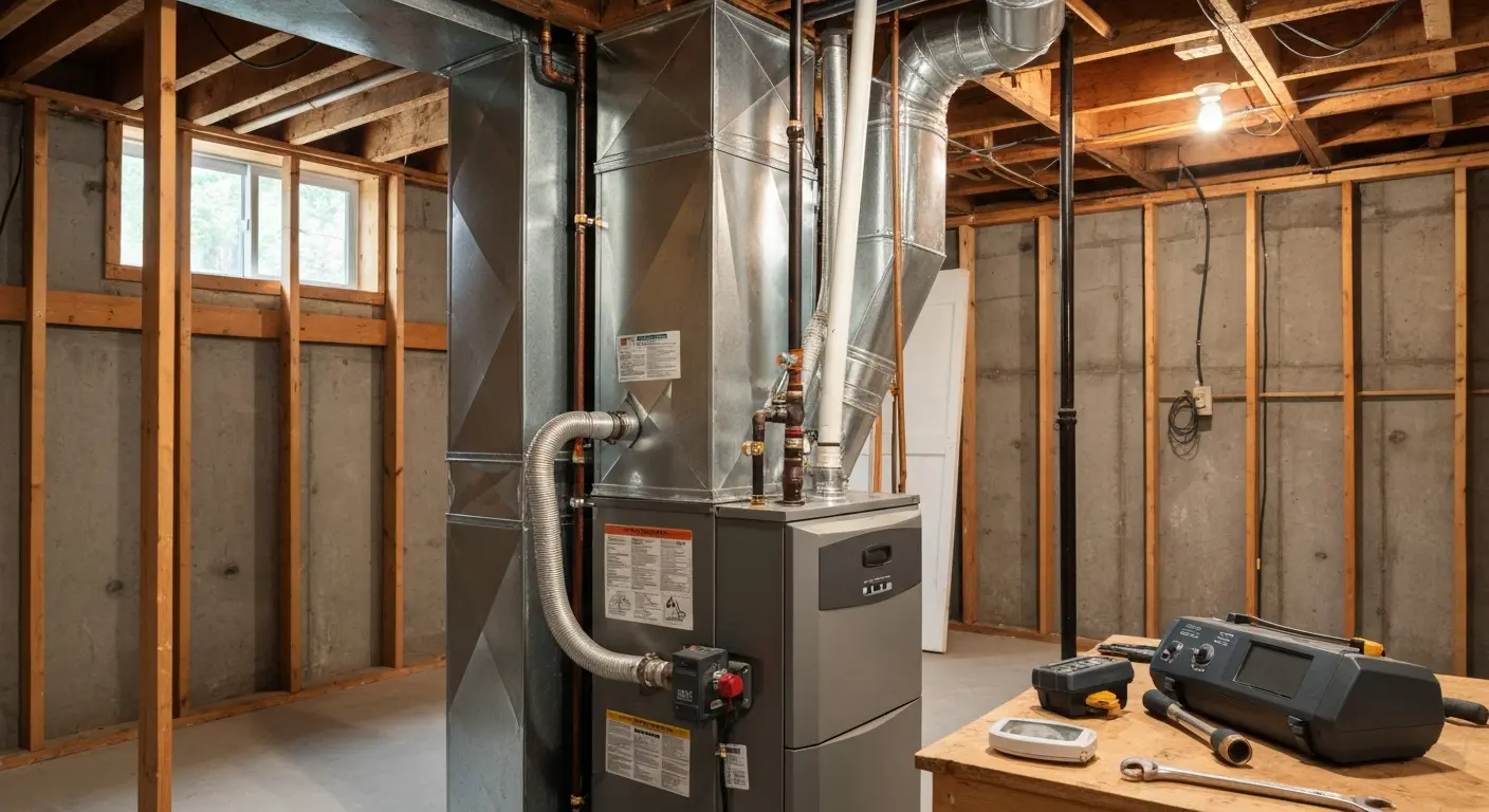 Furnace installation in Wilton