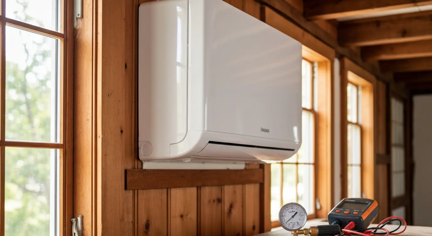 Air conditioning unit at Rangeley vacation rental