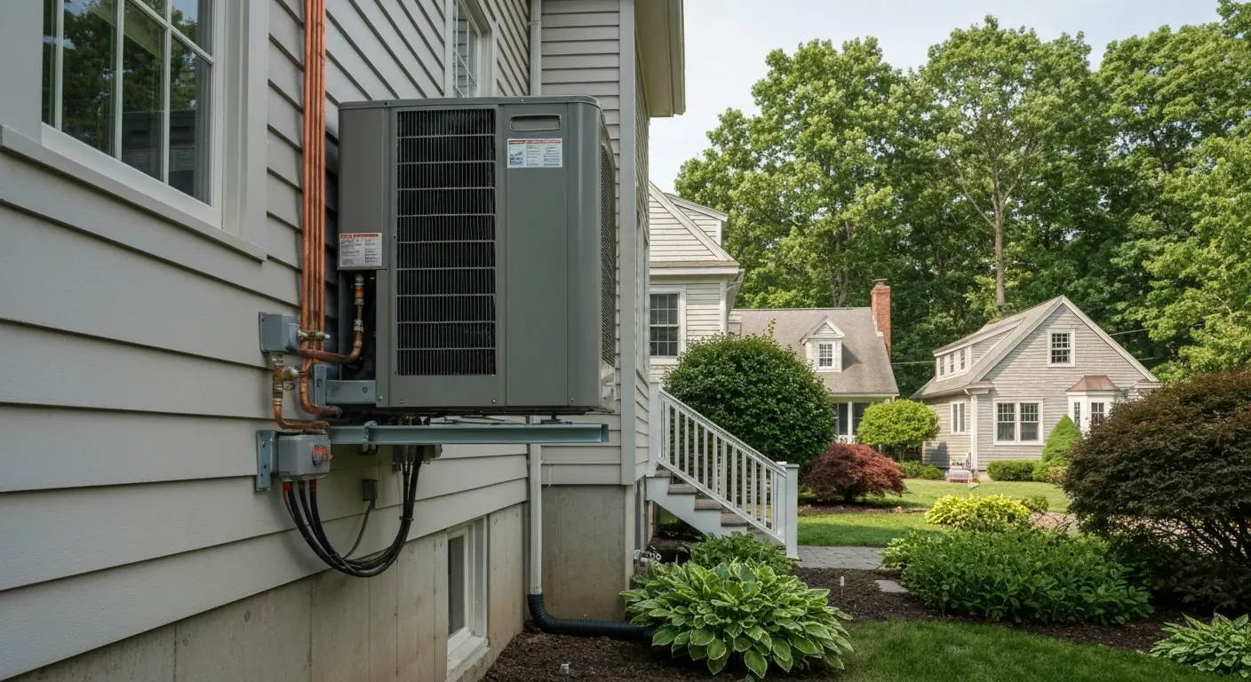 Heat pump installation in Wilton home
