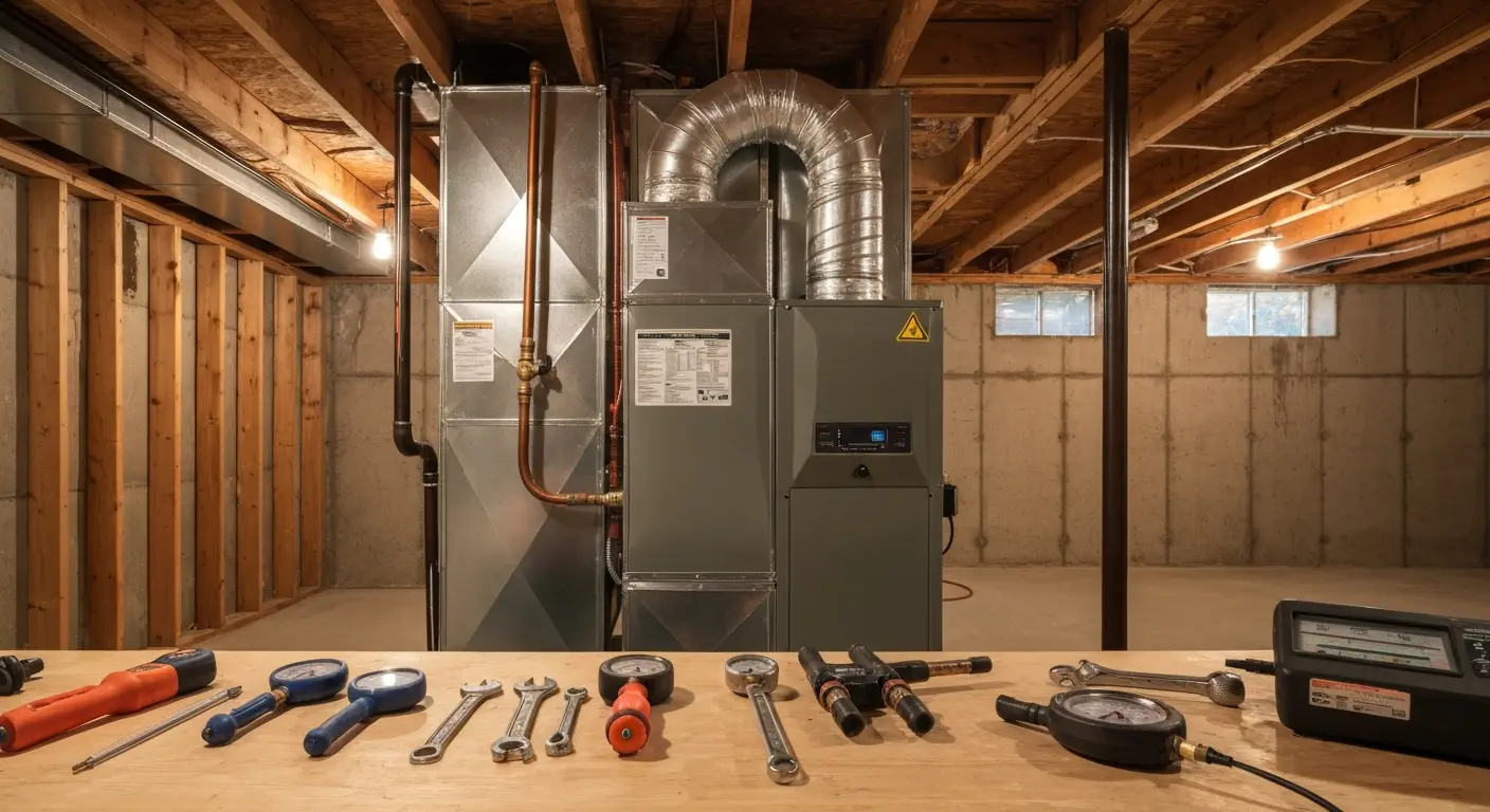 Gas furnace installation