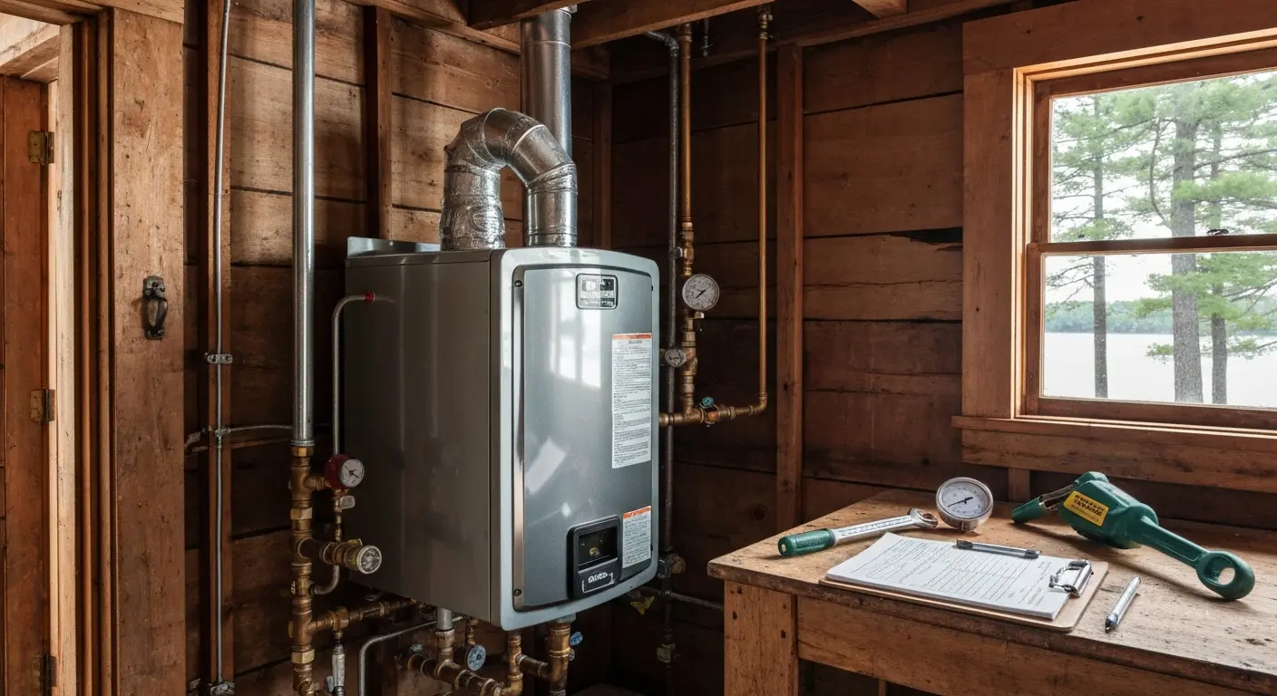 Boiler service in historic Rangeley home