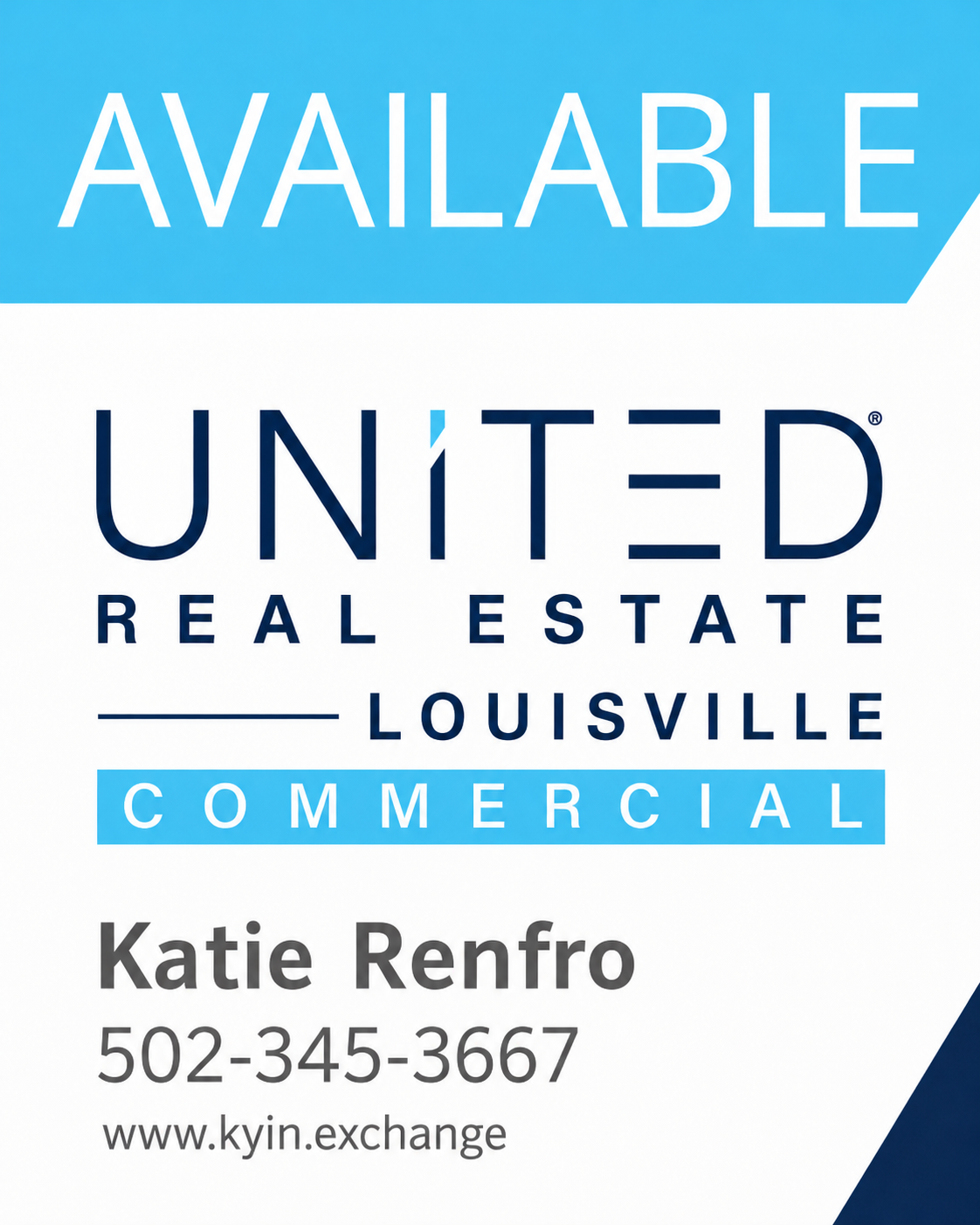 United Commercial sign for Katie Renfro