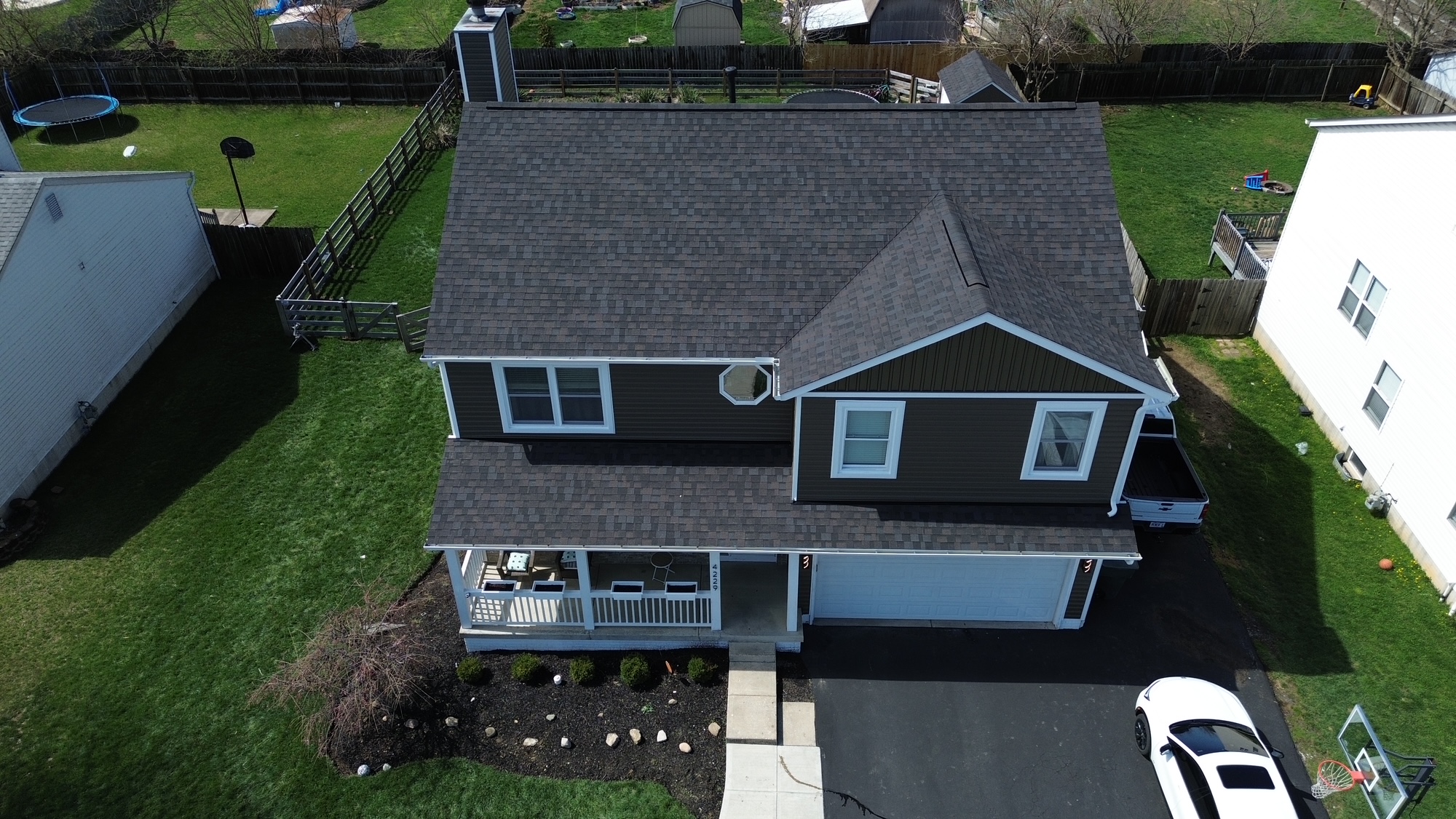 Gutter installation on a Central Ohio home