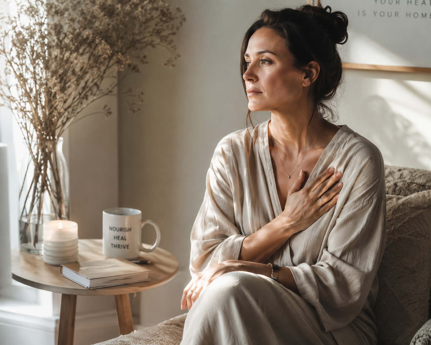 Woman experiencing symptoms of high-functioning trauma and emotional burnout Woman experiencing symptoms of high-functioning trauma and emotional burnout
