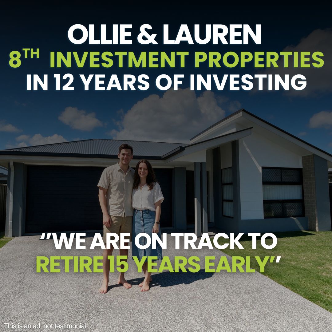 Illustrative scenario: Ollie and Lauren hold eight investment properties after twelve years of investing