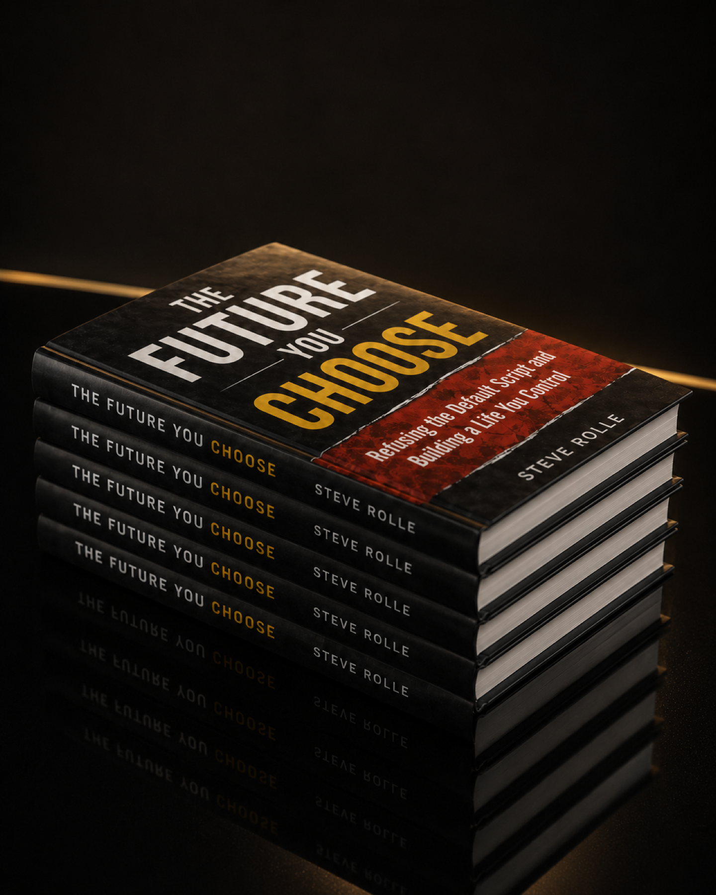 A stack of The Future You Choose books by Steve Rolle