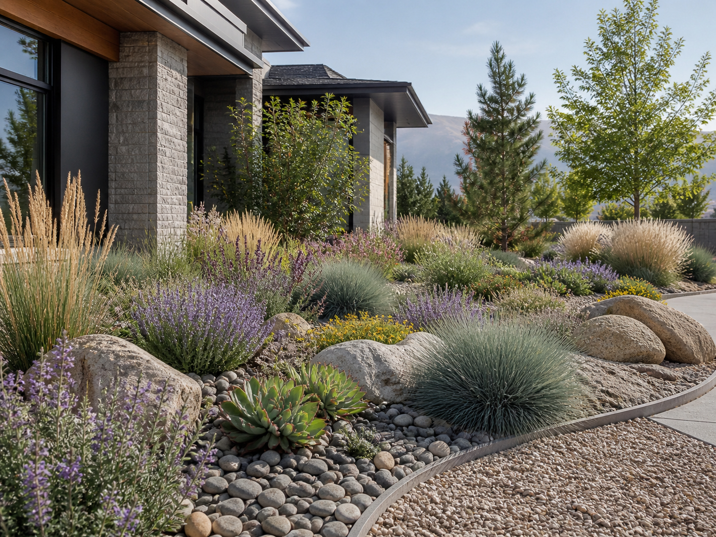 Xeriscape drought-tolerant landscape Utah