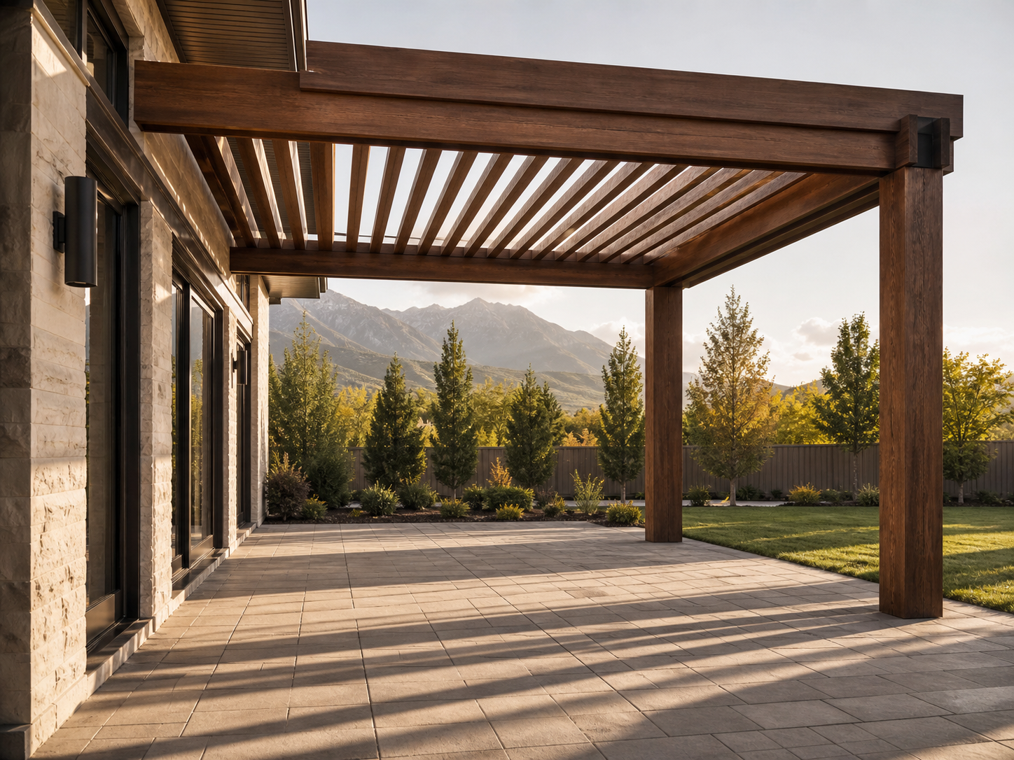 Custom pergola and awning install Utah