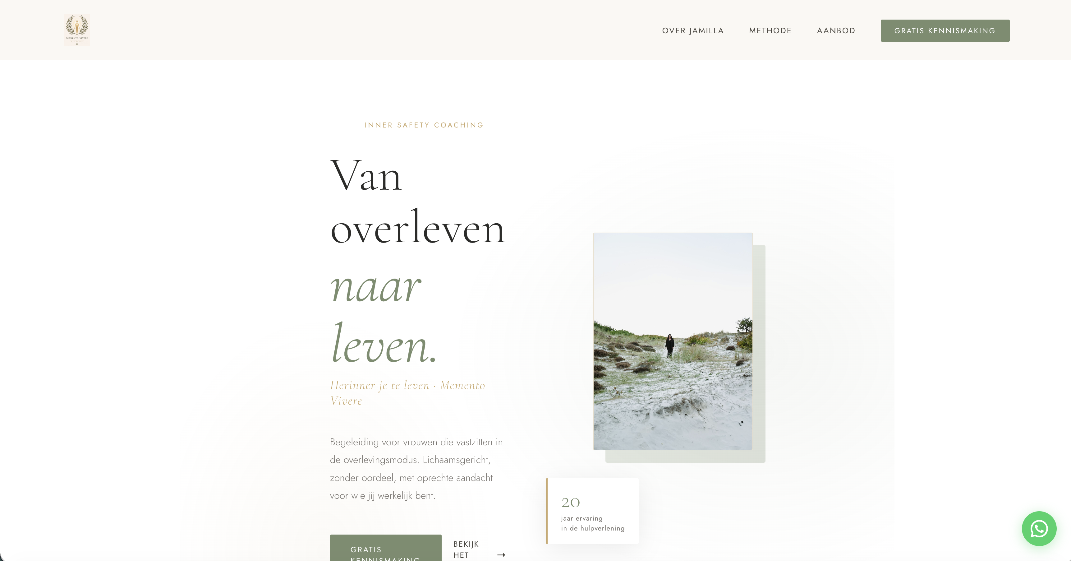 Website voor Memento Vivere