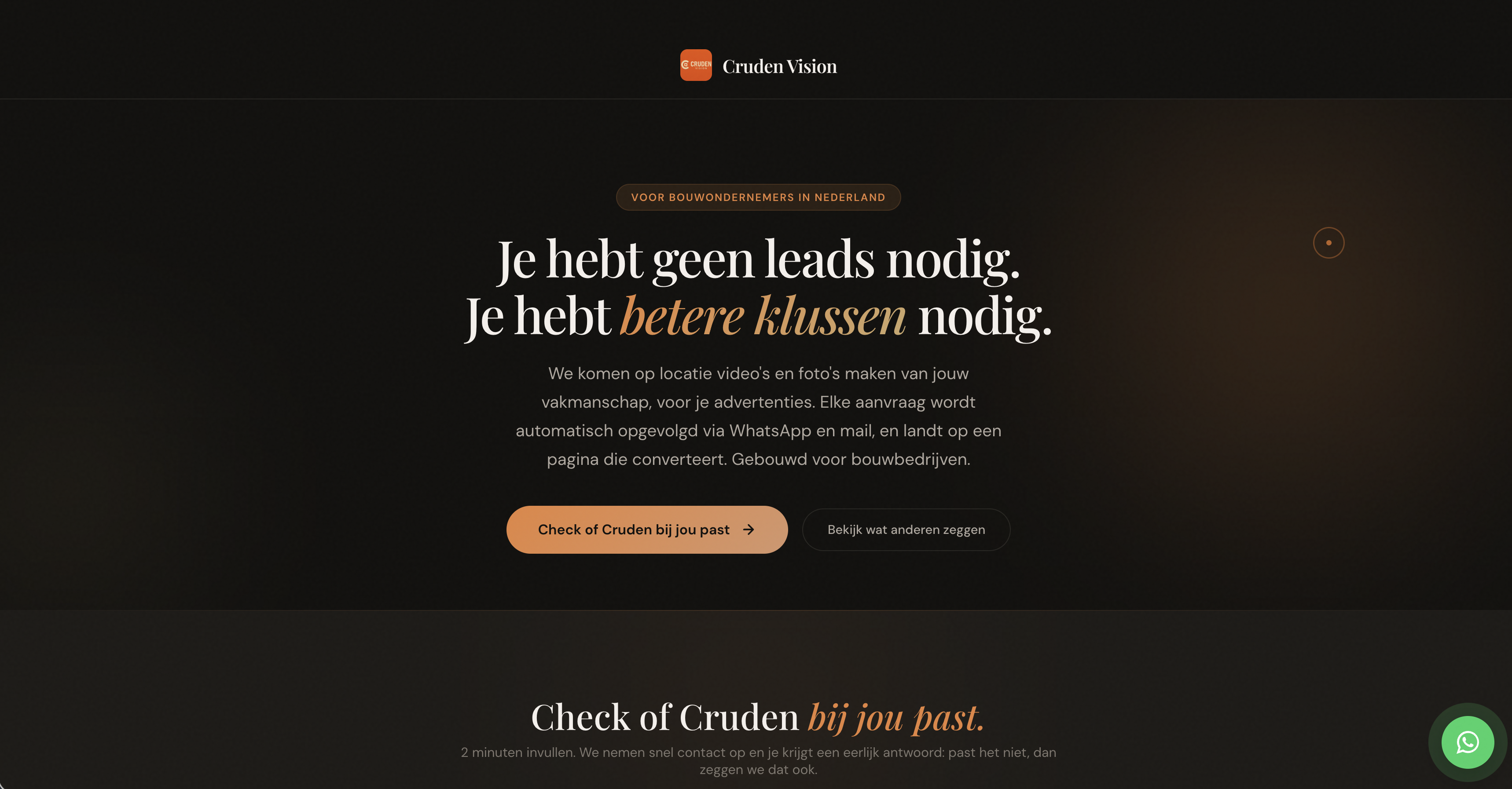 Voorbeeld van een startpagina