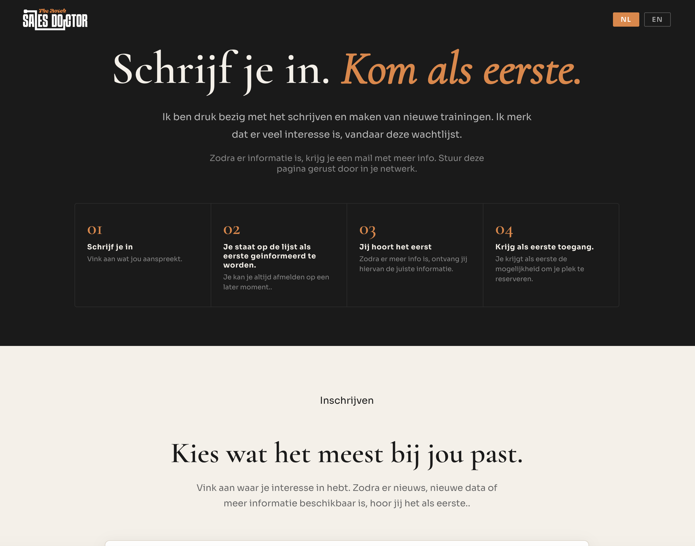 Website voor The Dutch Sales Doctor