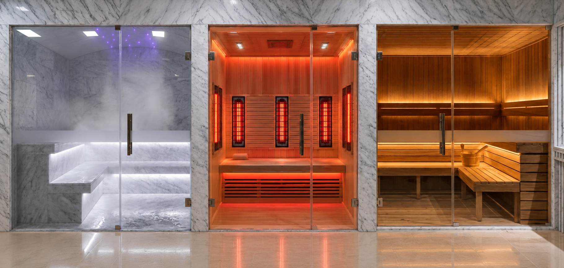 Sauna de Vapor, Infrarrojos y Seca HandsCraft