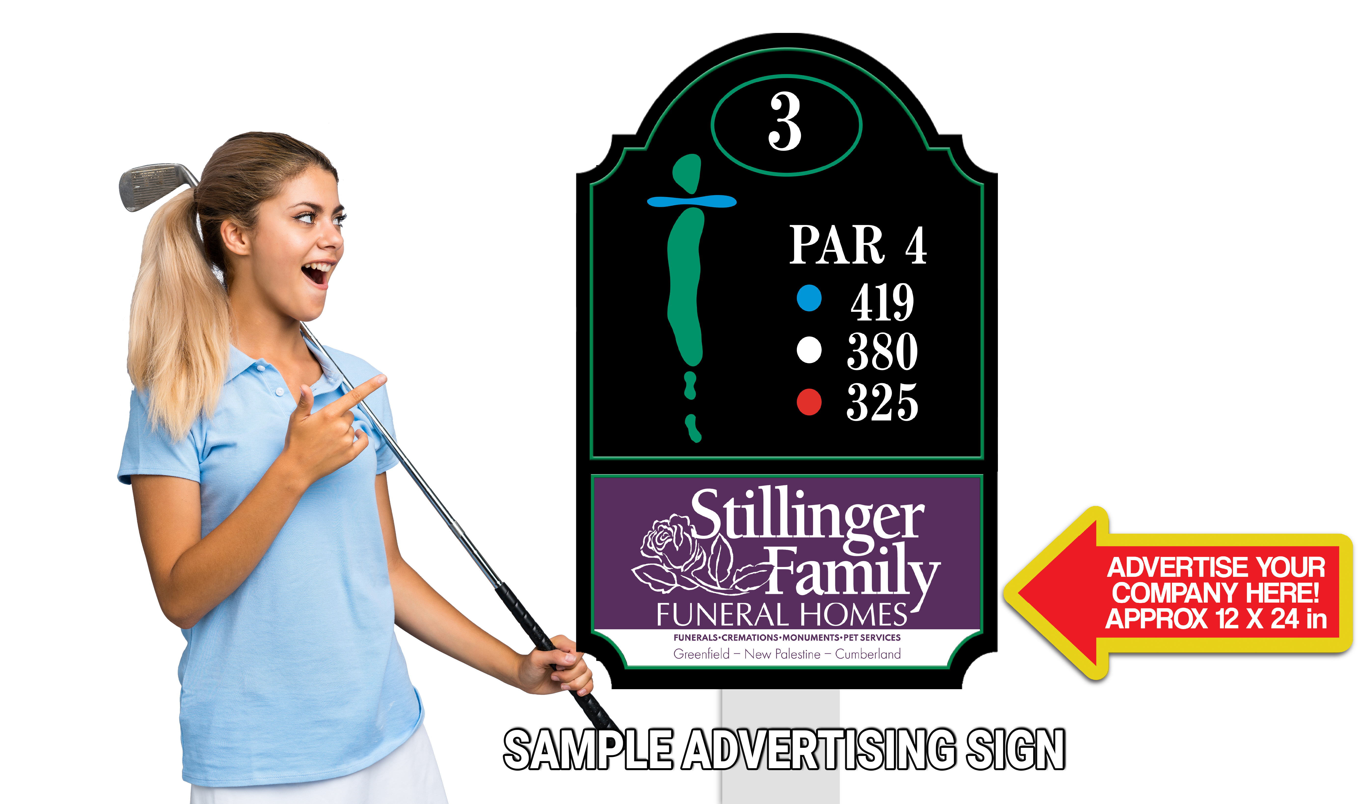 Golfer holding scorecard