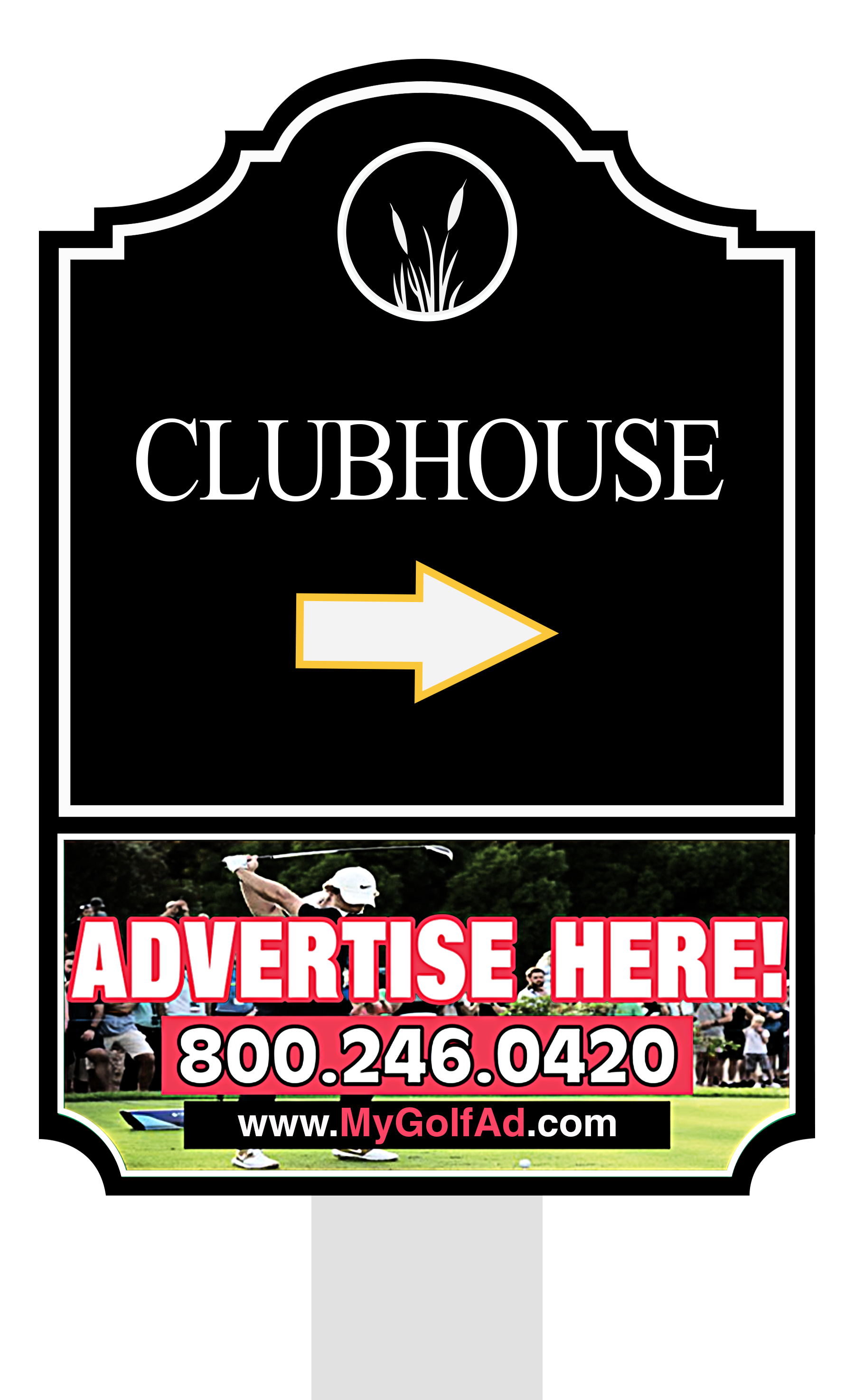 Premium tee sign placement