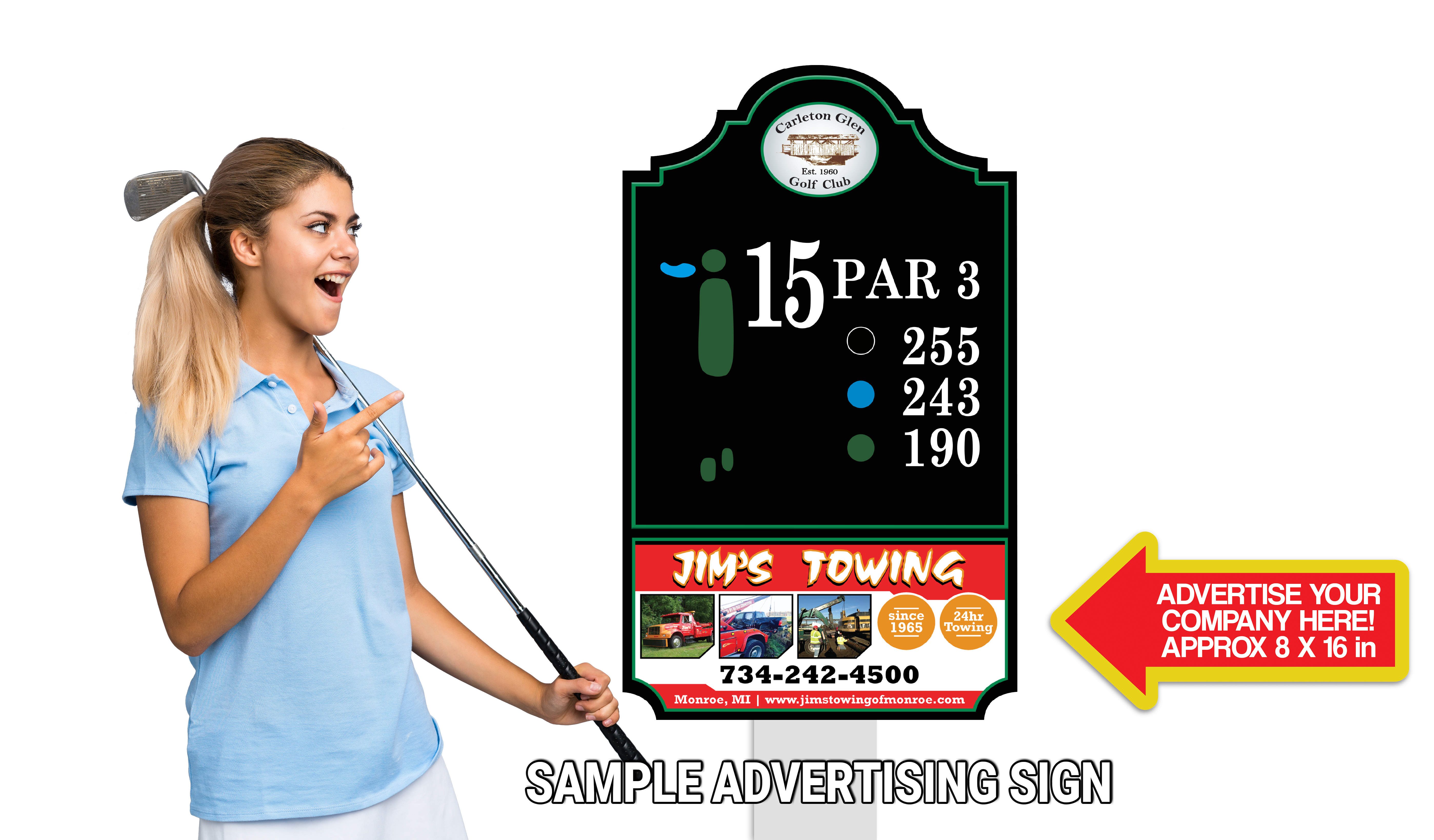 Golfer holding scorecard