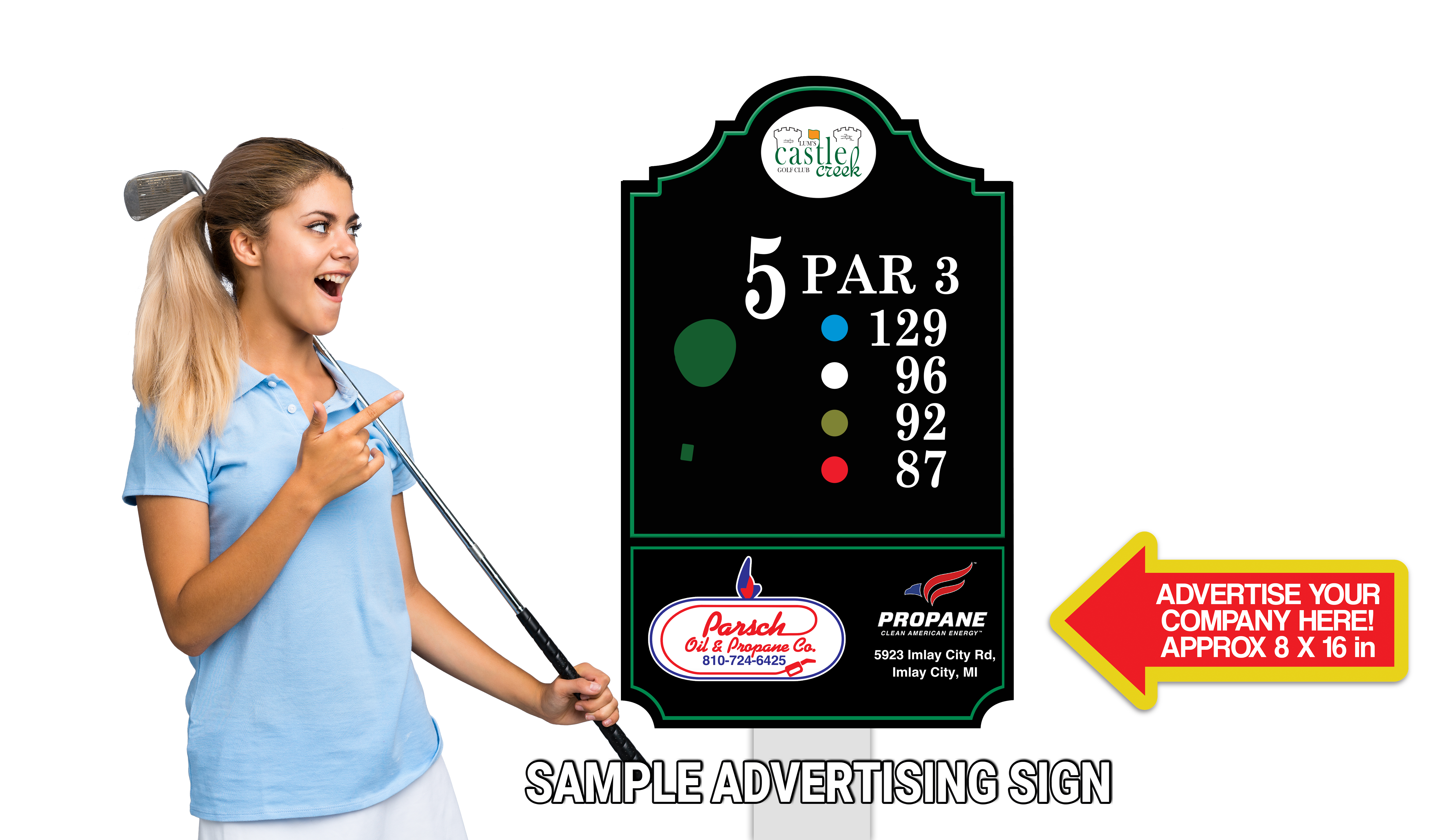 Golfer holding scorecard