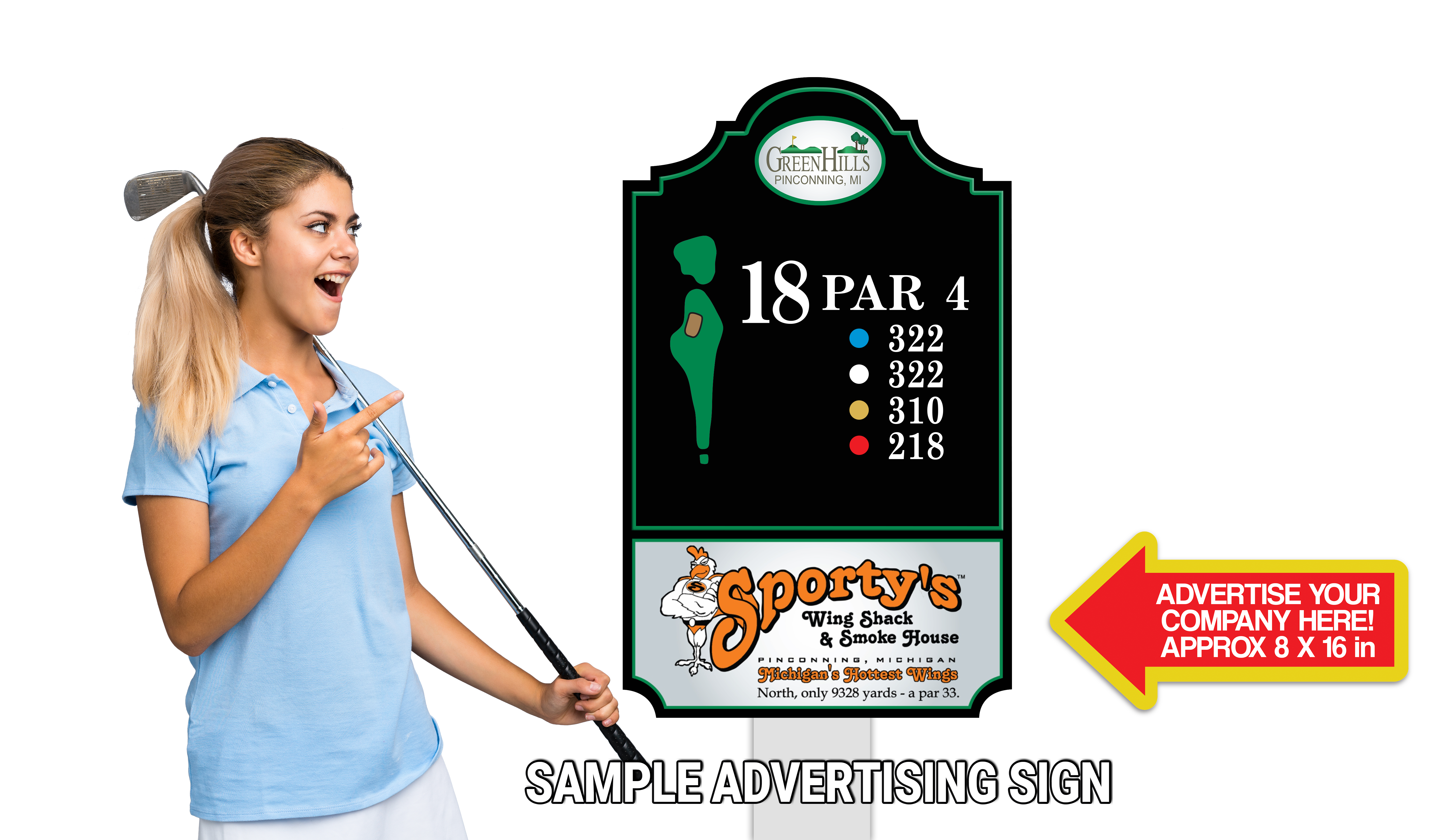 Golfer holding scorecard