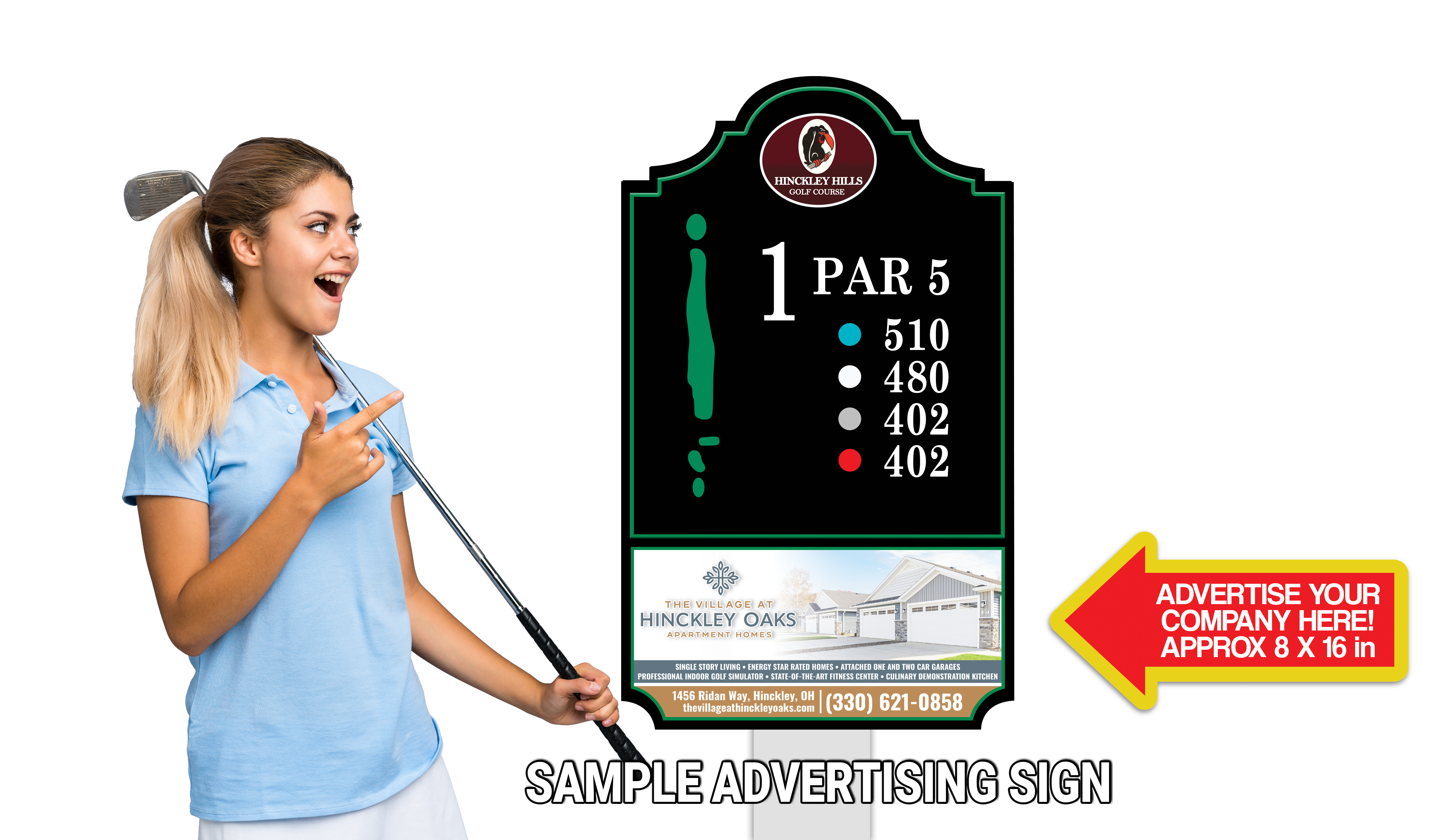 Golfer holding scorecard