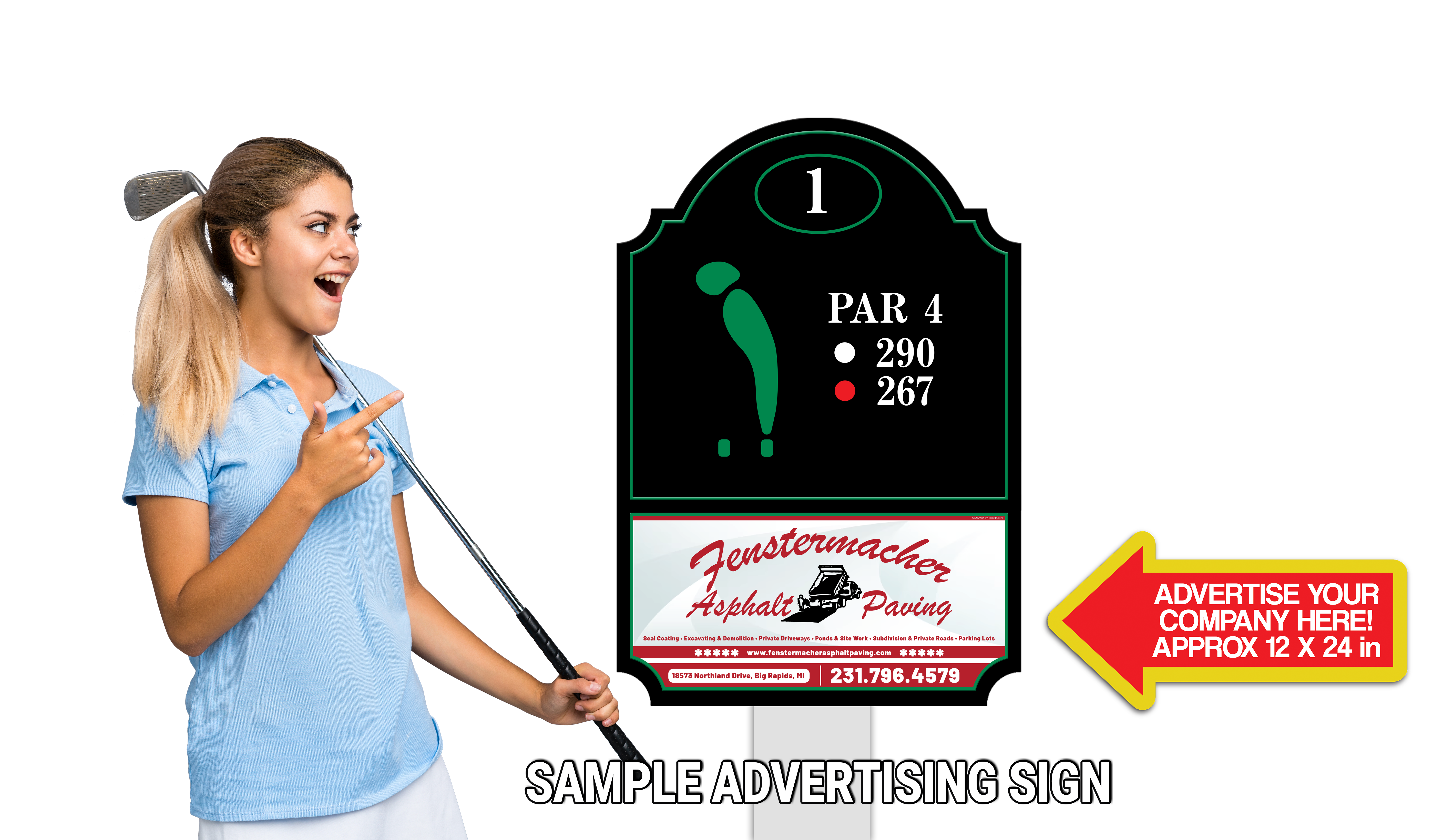 Golfer holding scorecard