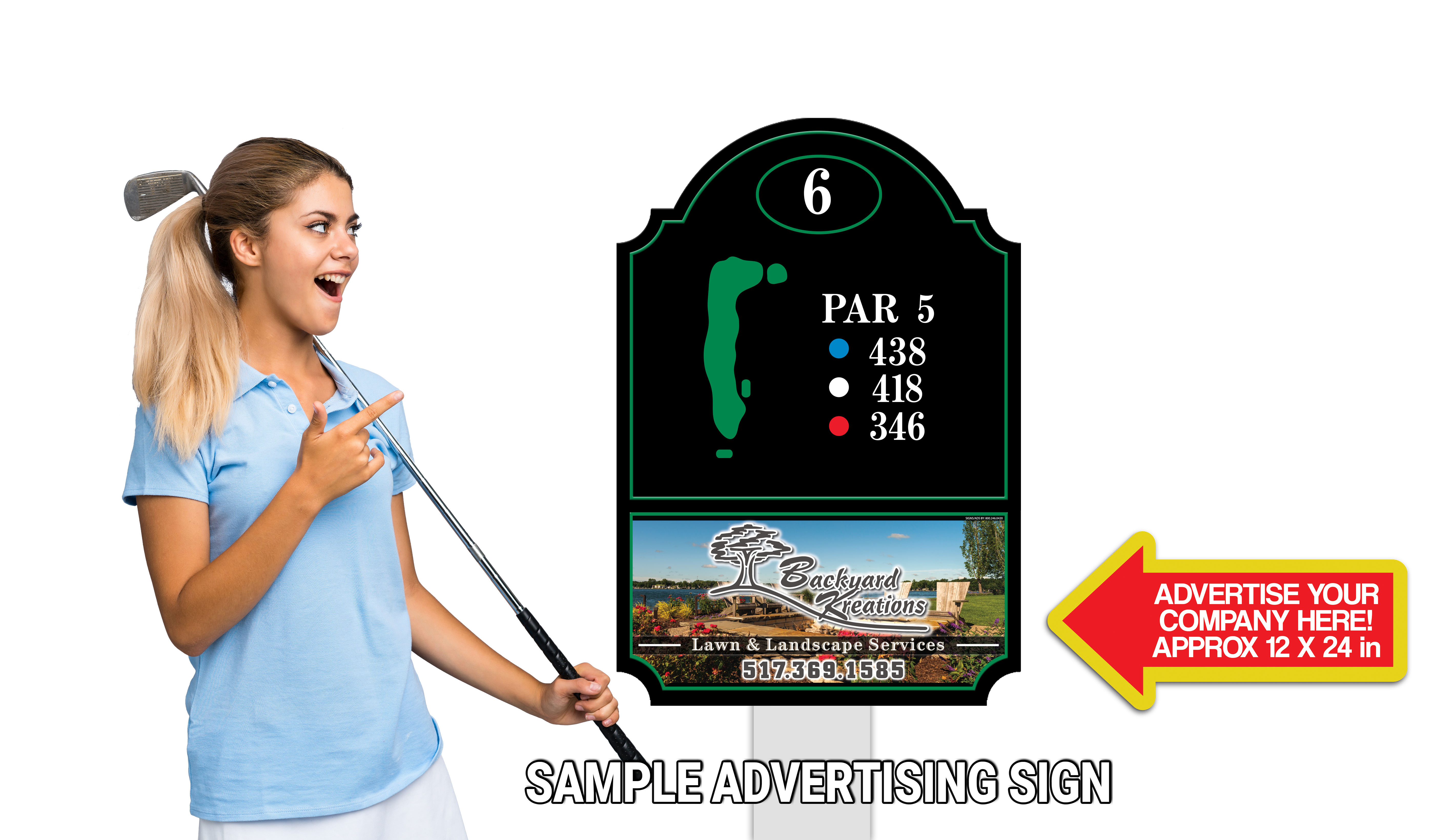 Golfer holding scorecard