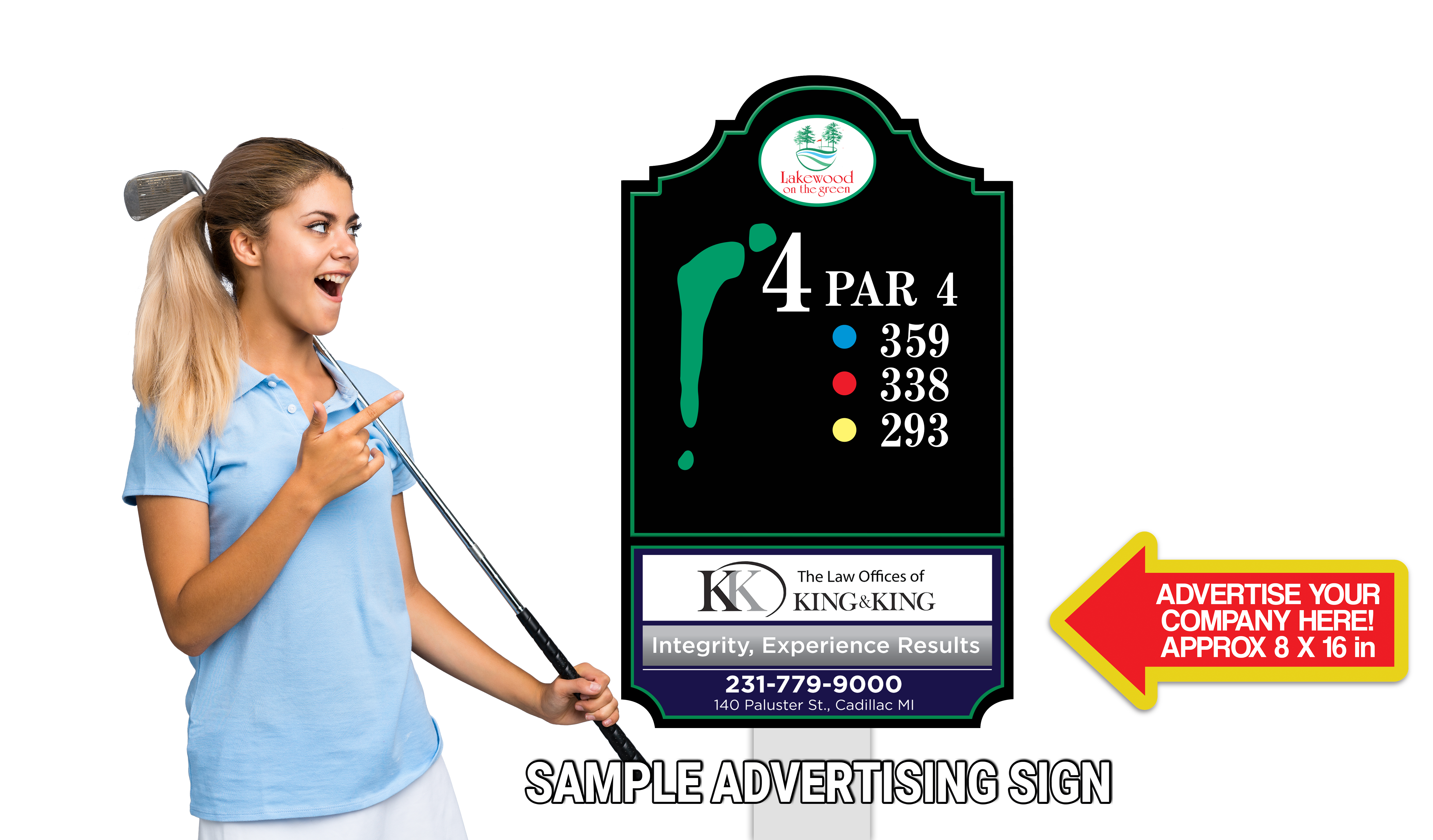 Golfer holding scorecard