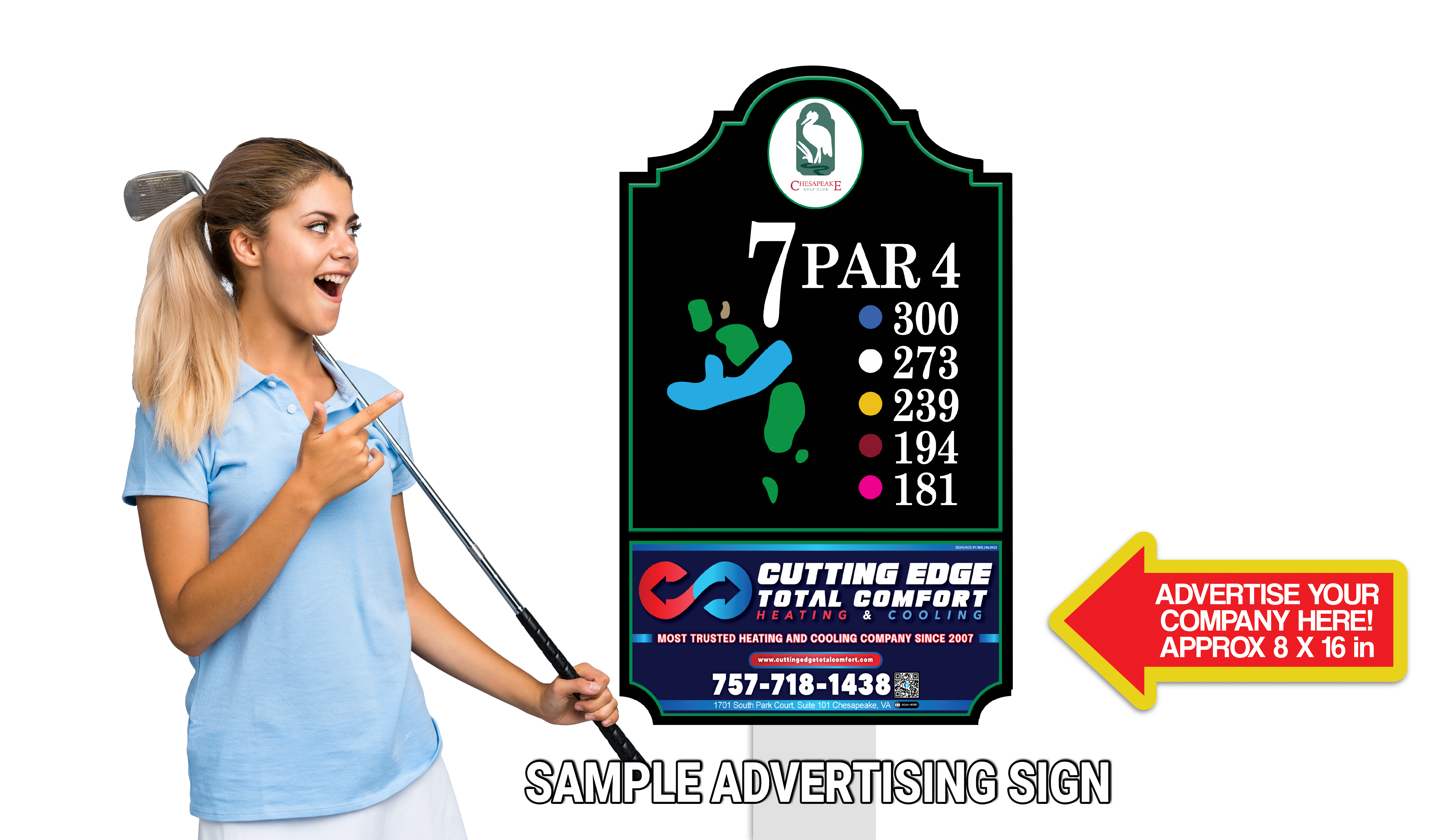 Golfer holding scorecard