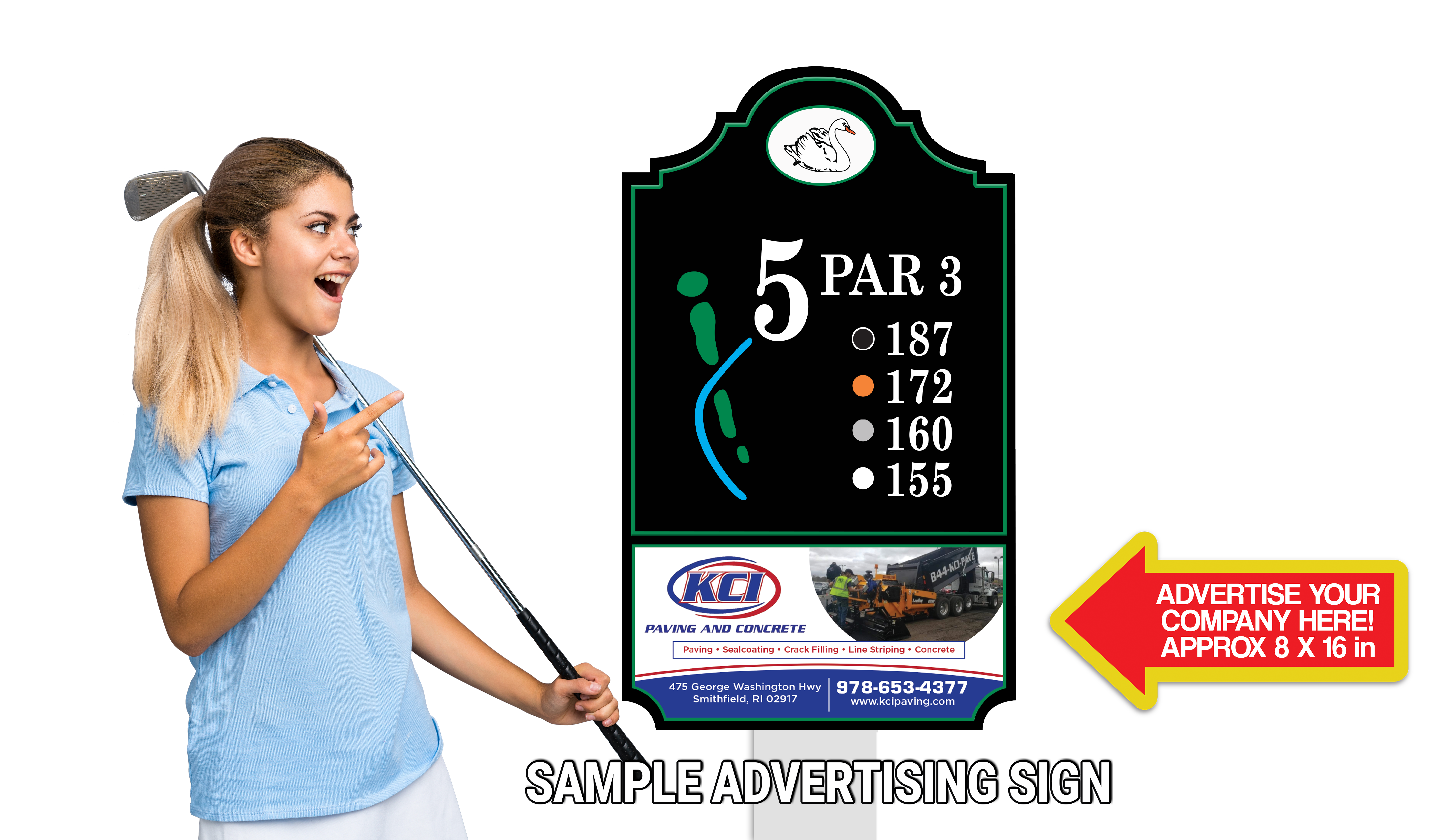 Golfer holding scorecard