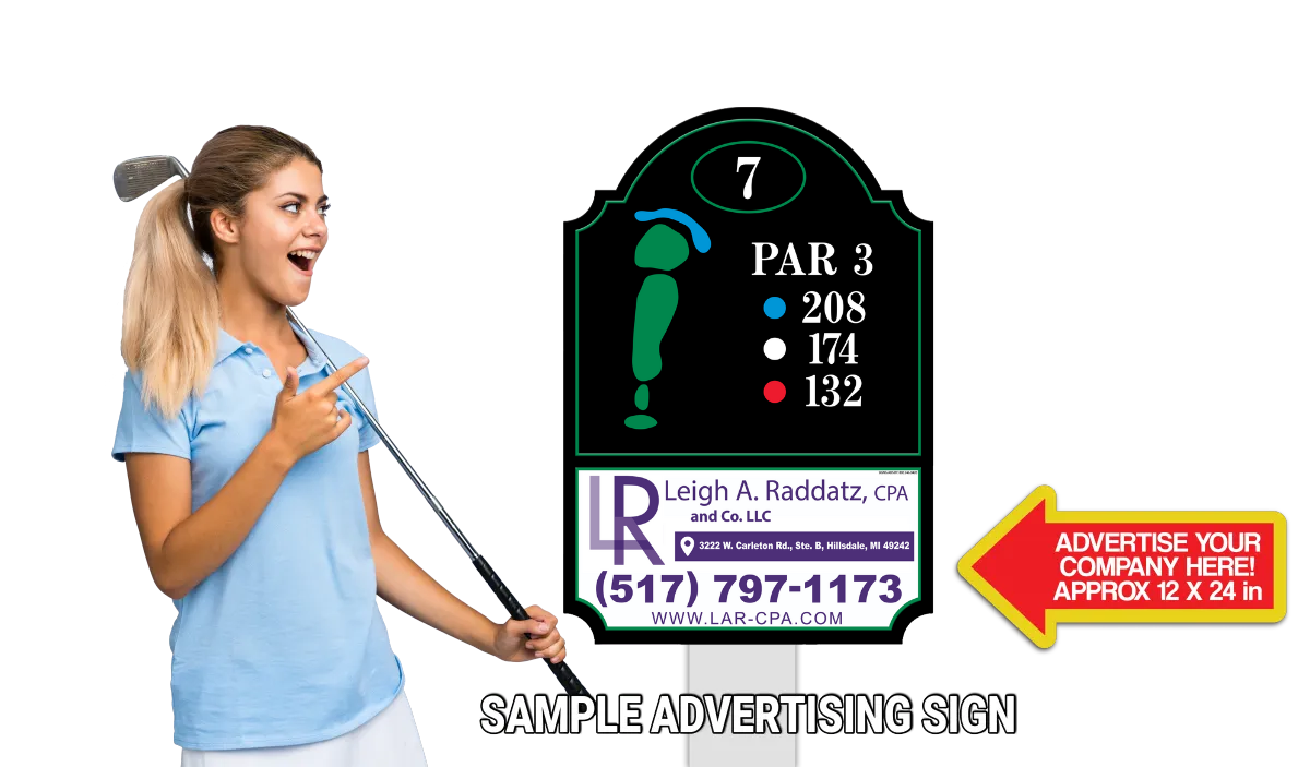 Golfer holding scorecard