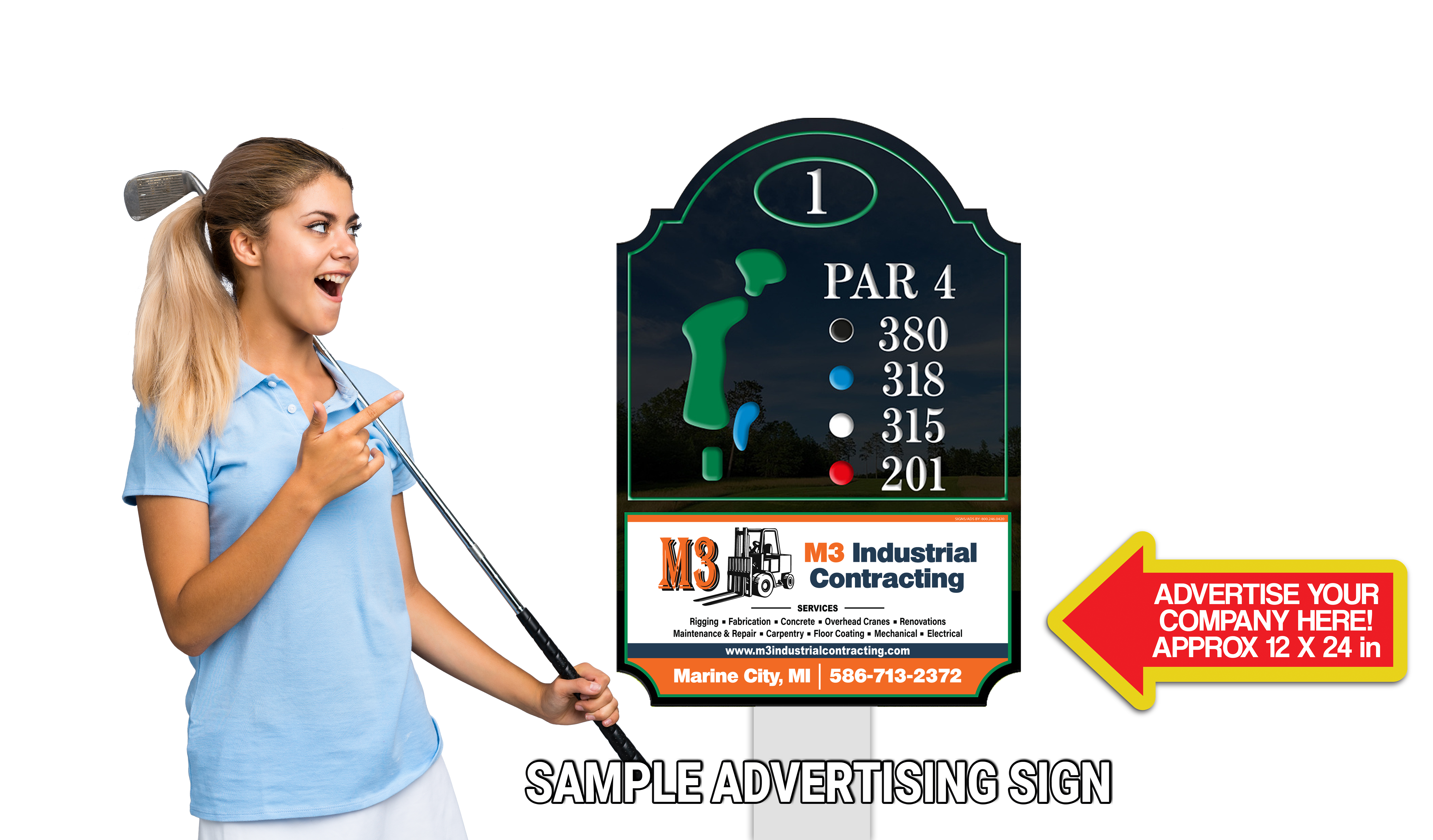 Golfer holding scorecard