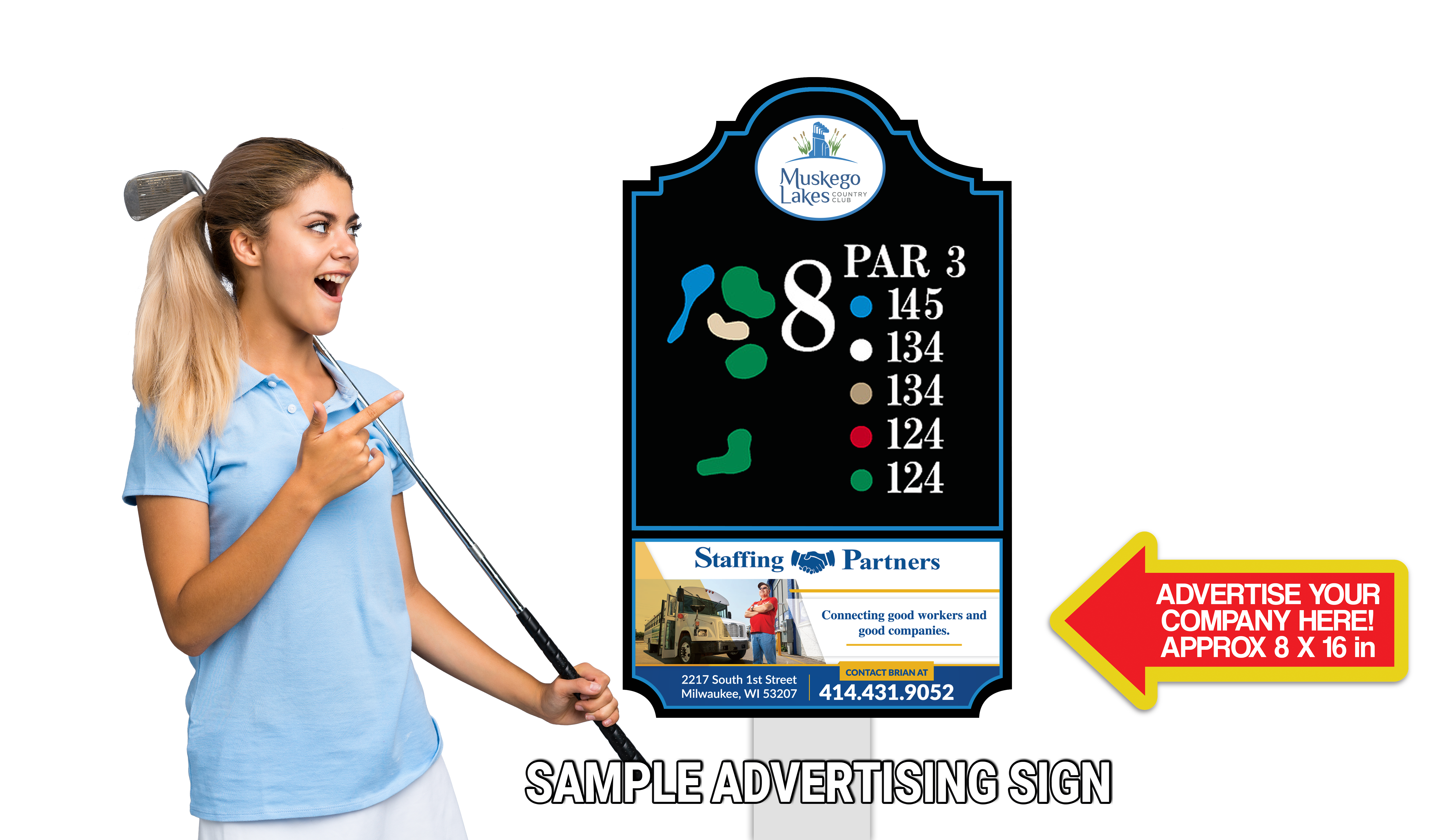 Golfer holding scorecard