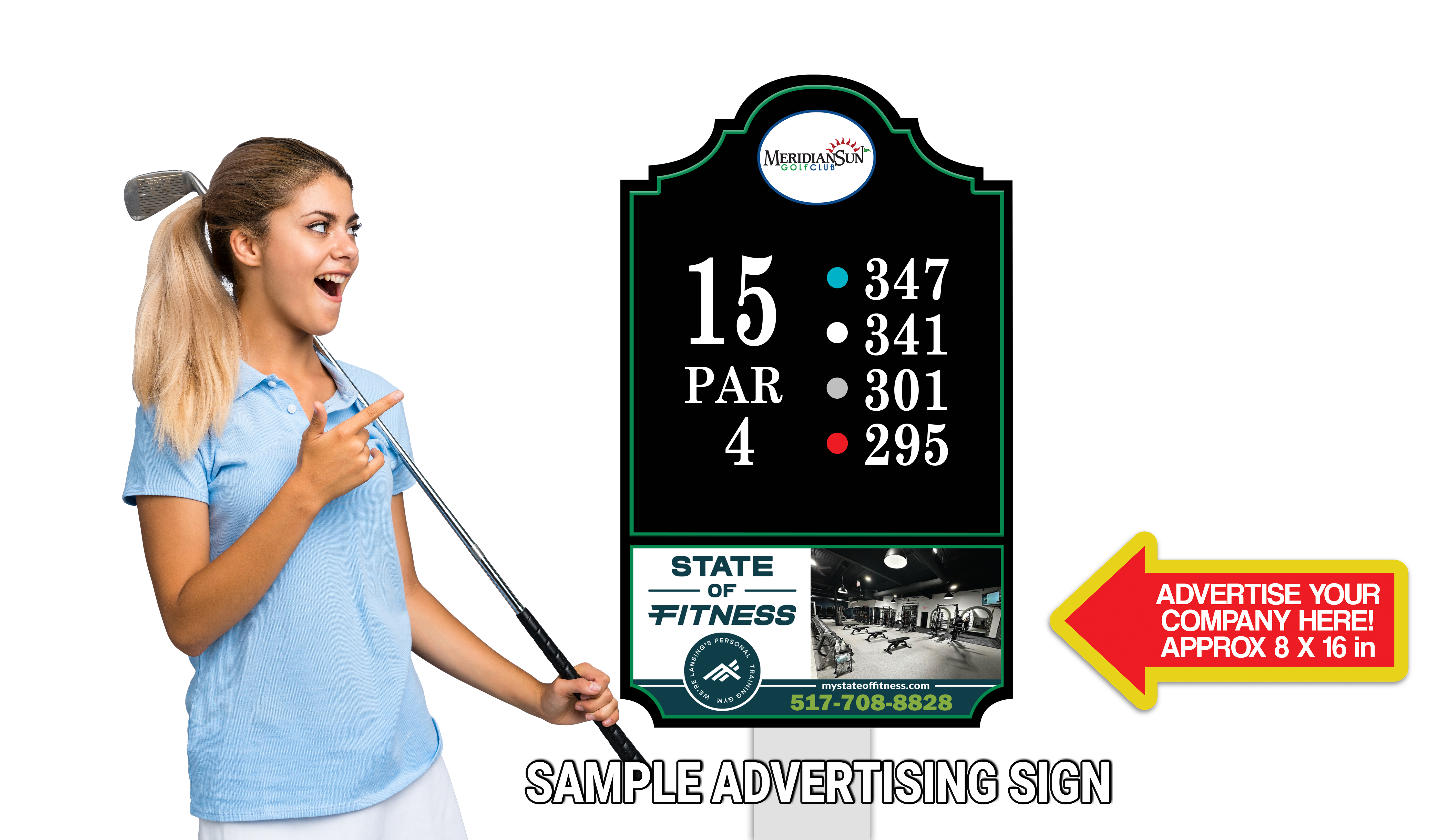 Golfer tee sign