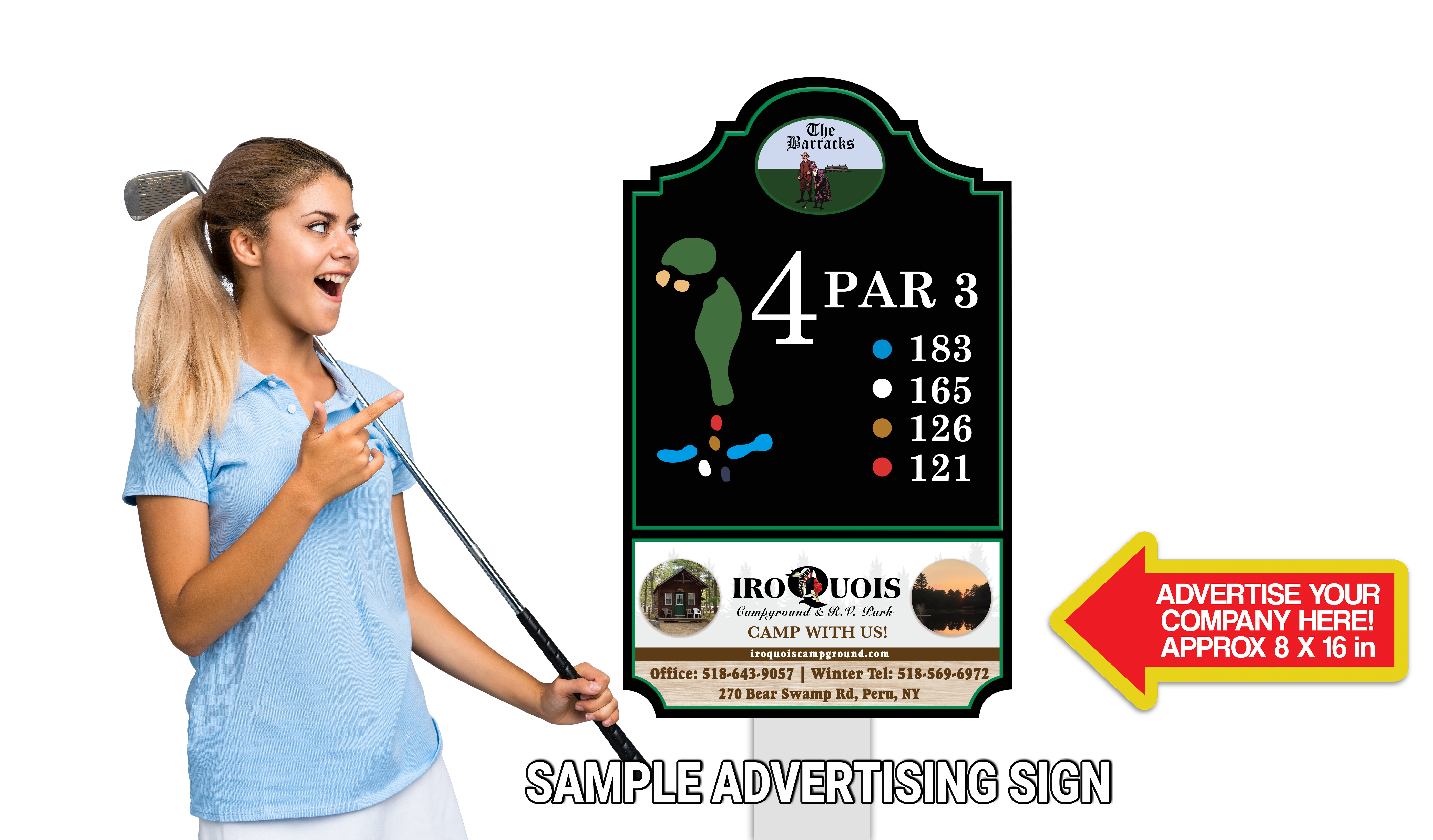 Golfer holding scorecard