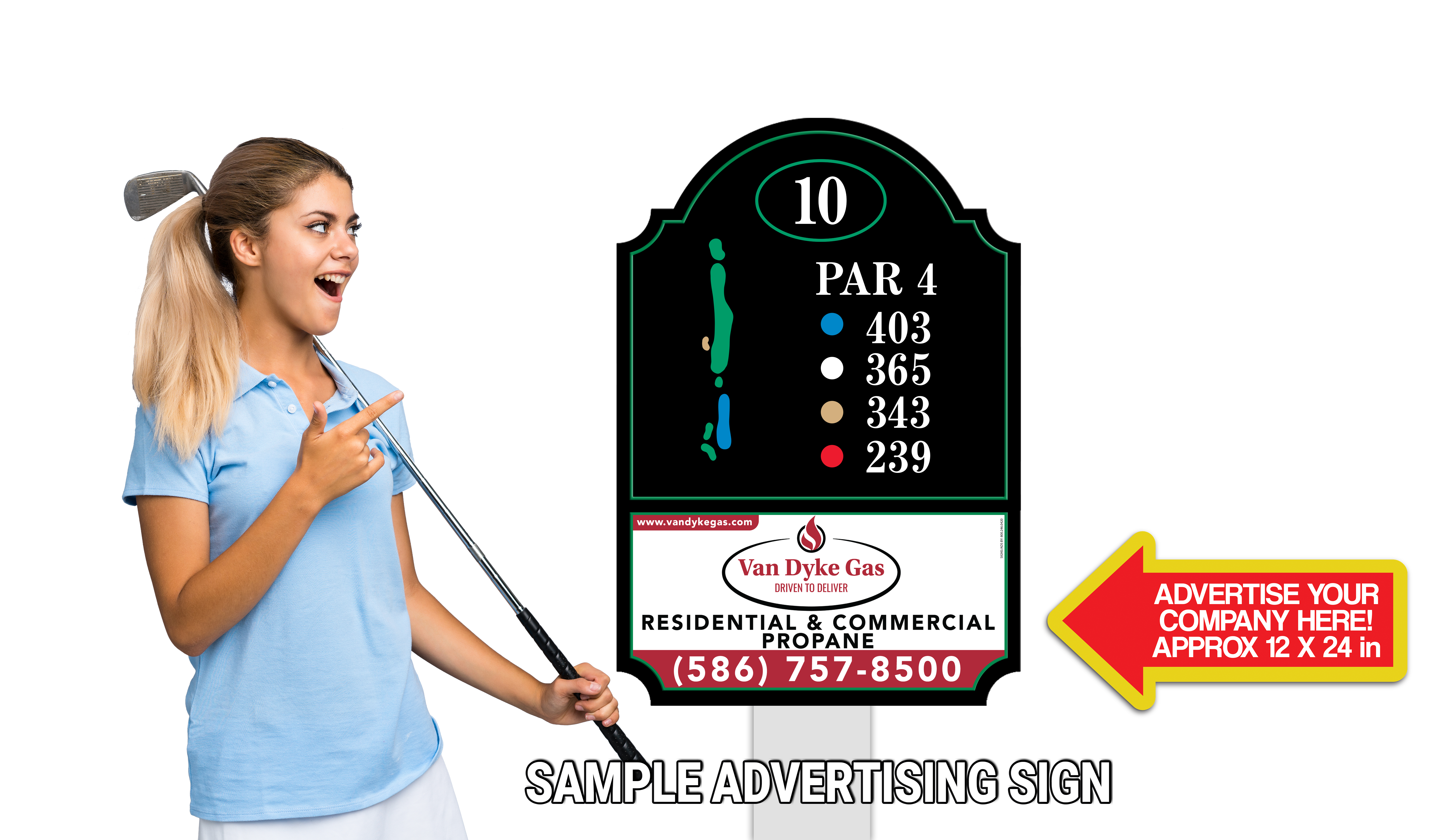 Golfer holding scorecard