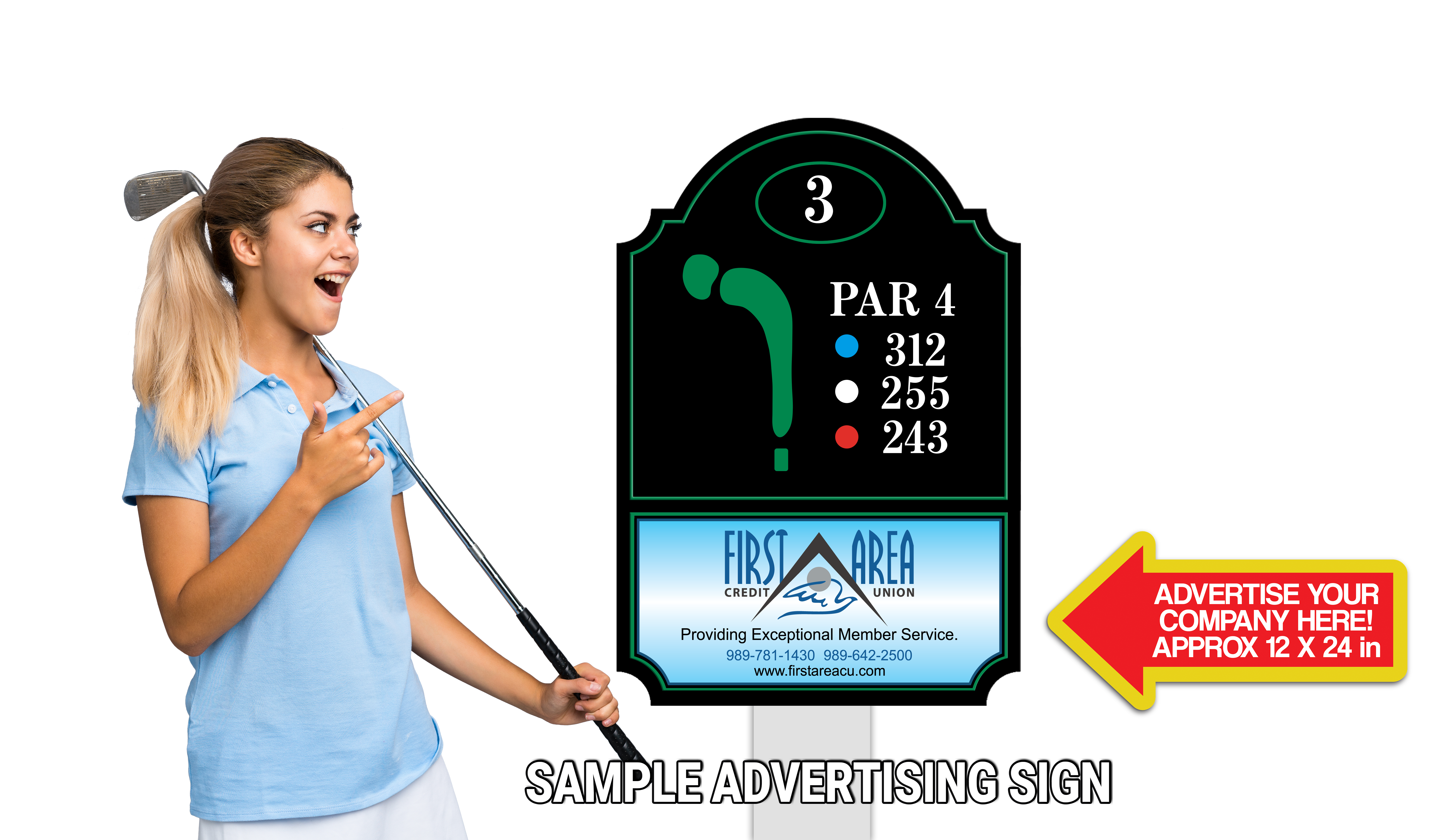 Golfer holding scorecard
