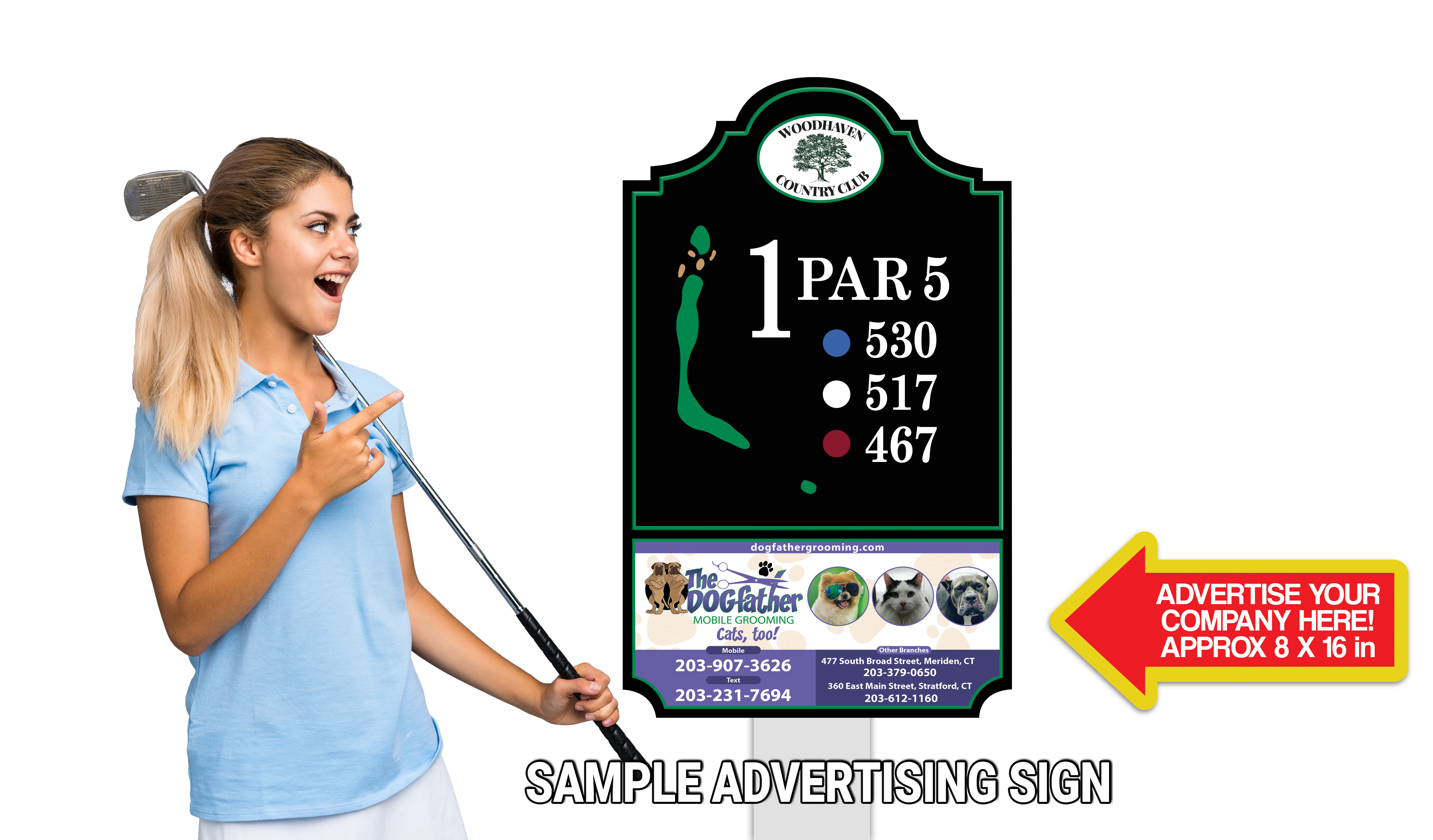 Golfer holding scorecard