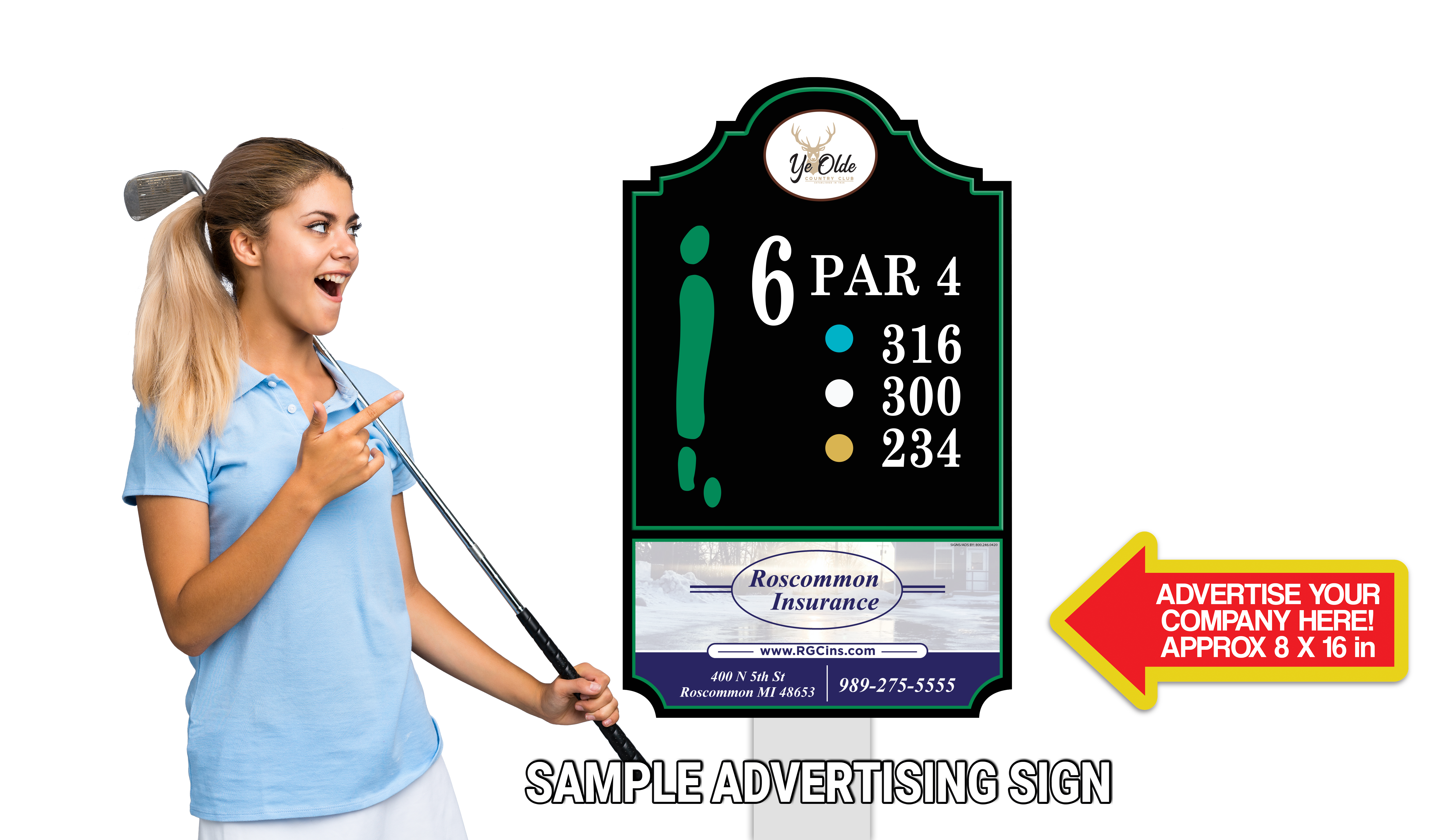 Golfer holding scorecard
