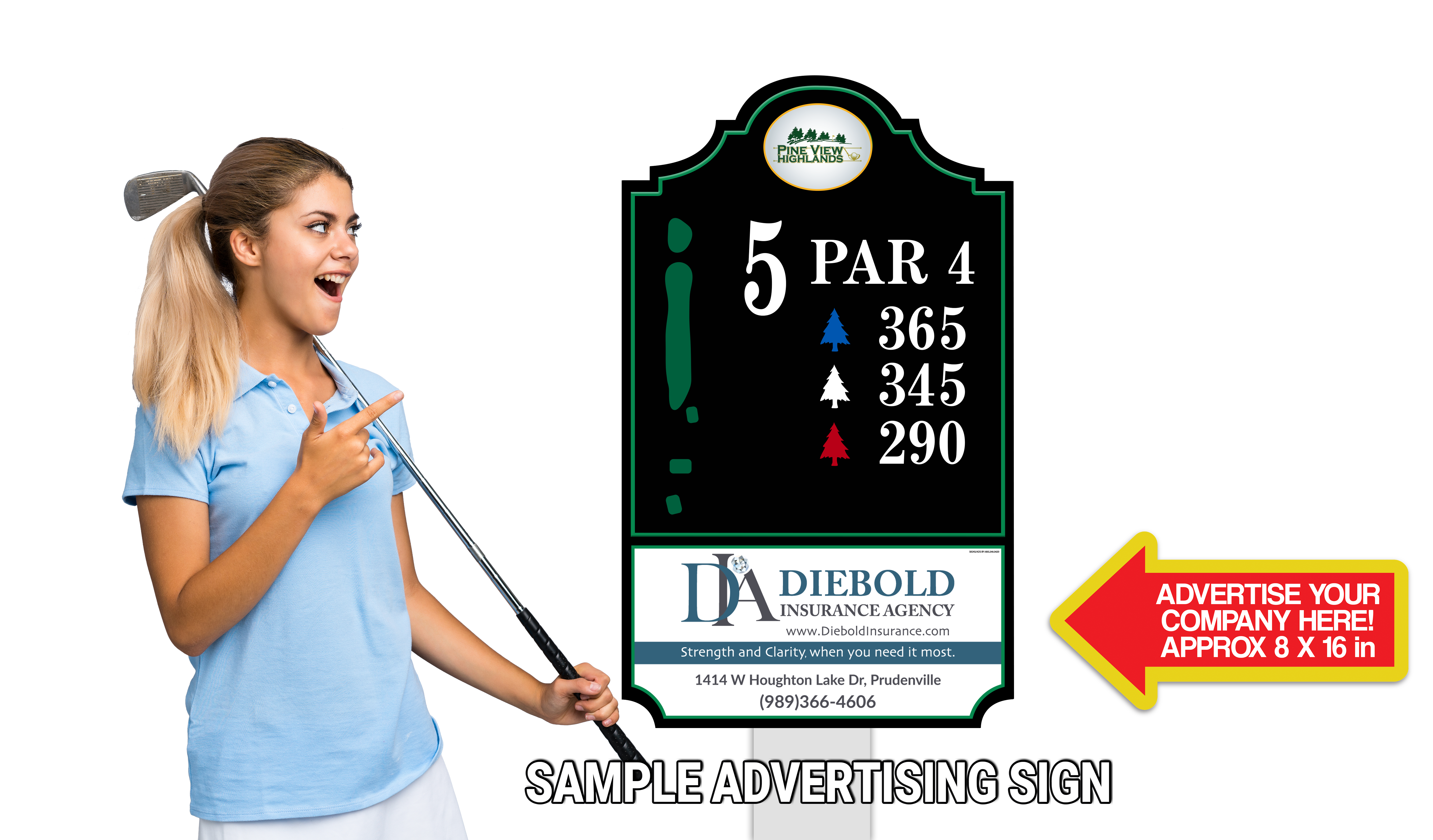 Golfer holding scorecard