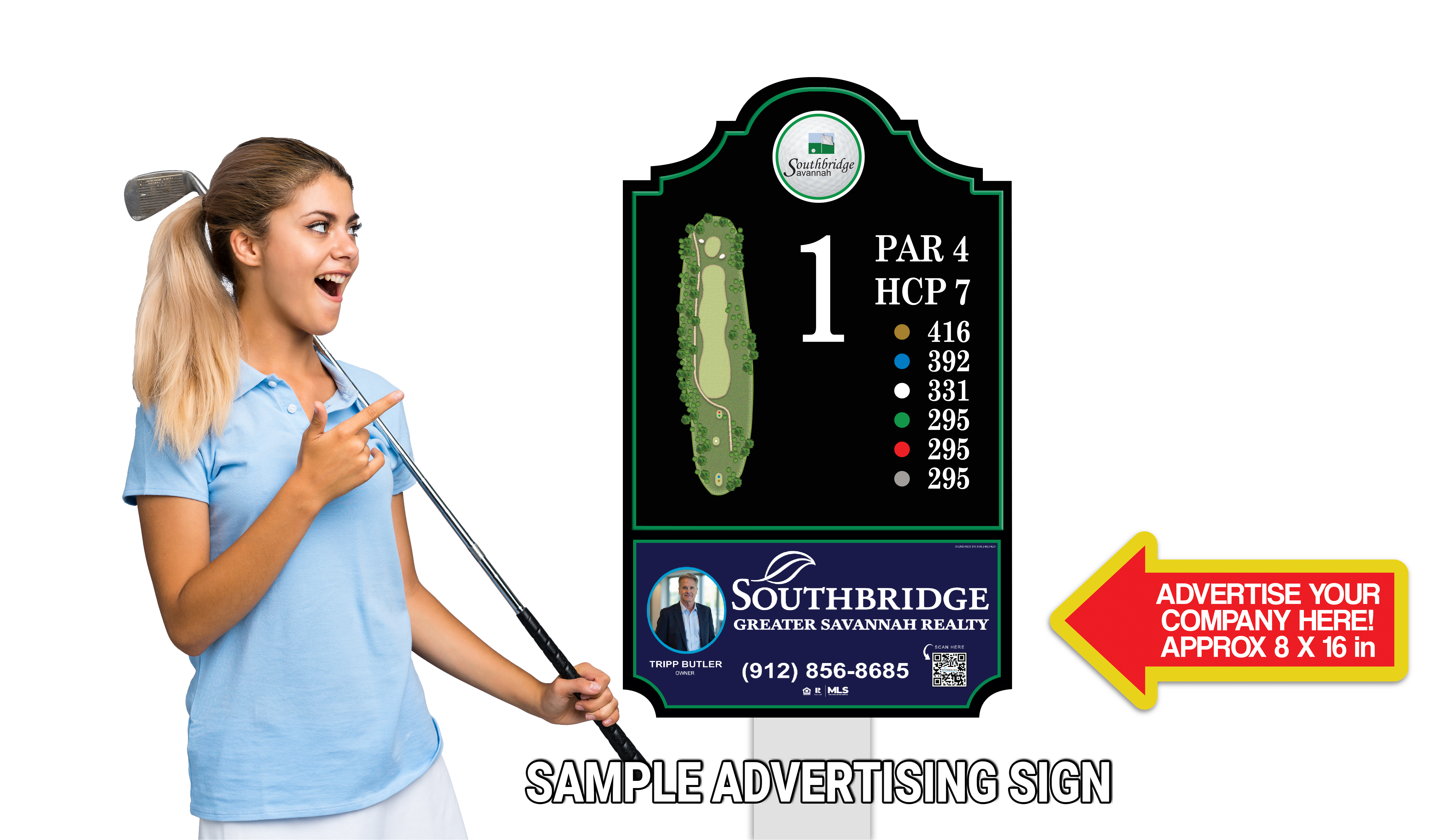 Golfer holding scorecard