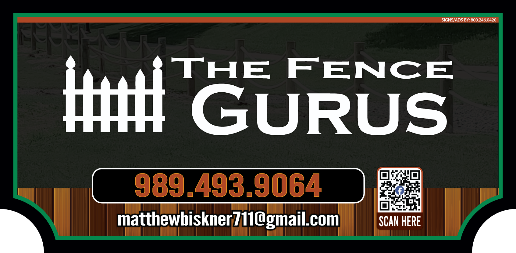 The Fence Gurus sign