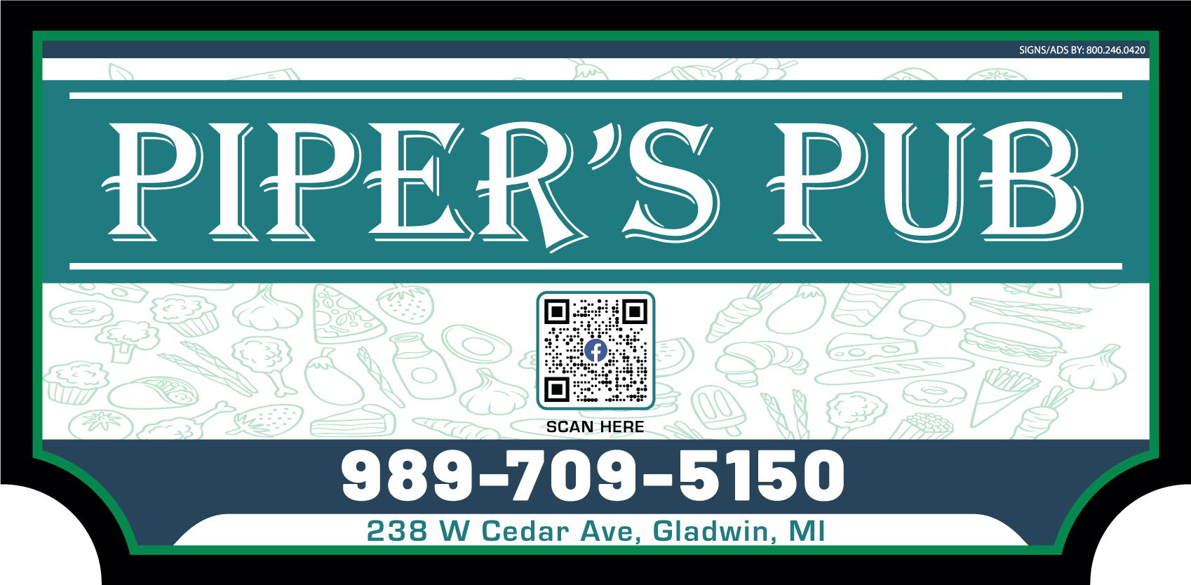 Piper's Pub sign