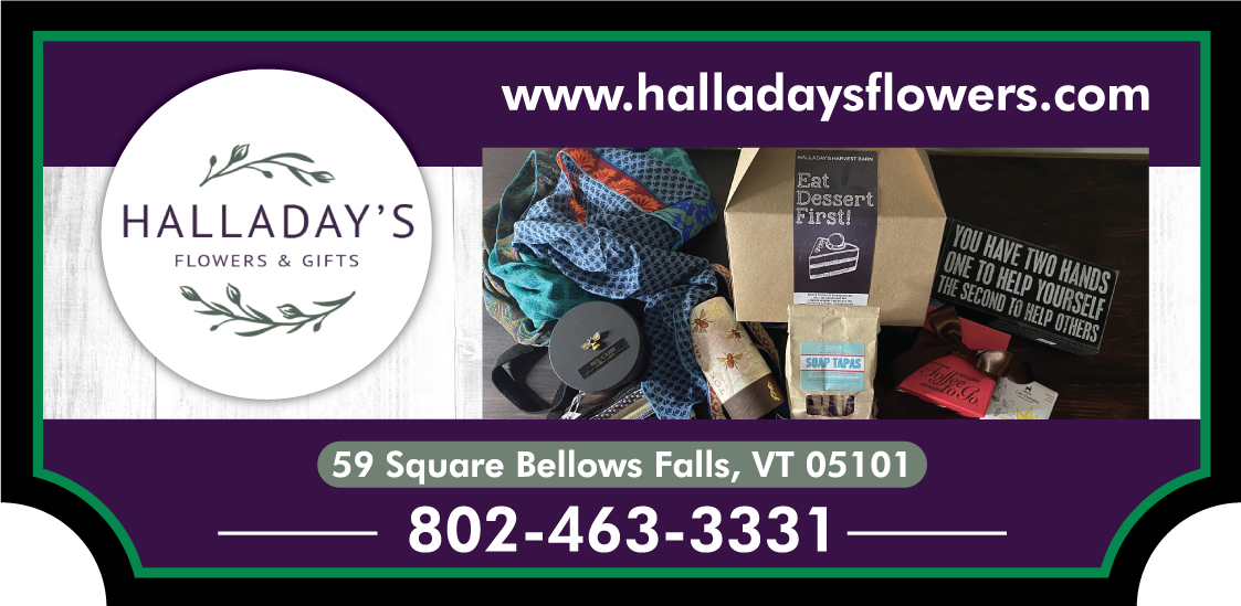 Halladay's Flowers & Gifts sign